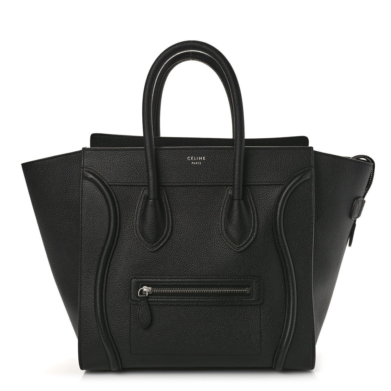 Celine Drummed Calfskin Mini Luggage Black 1 of 12