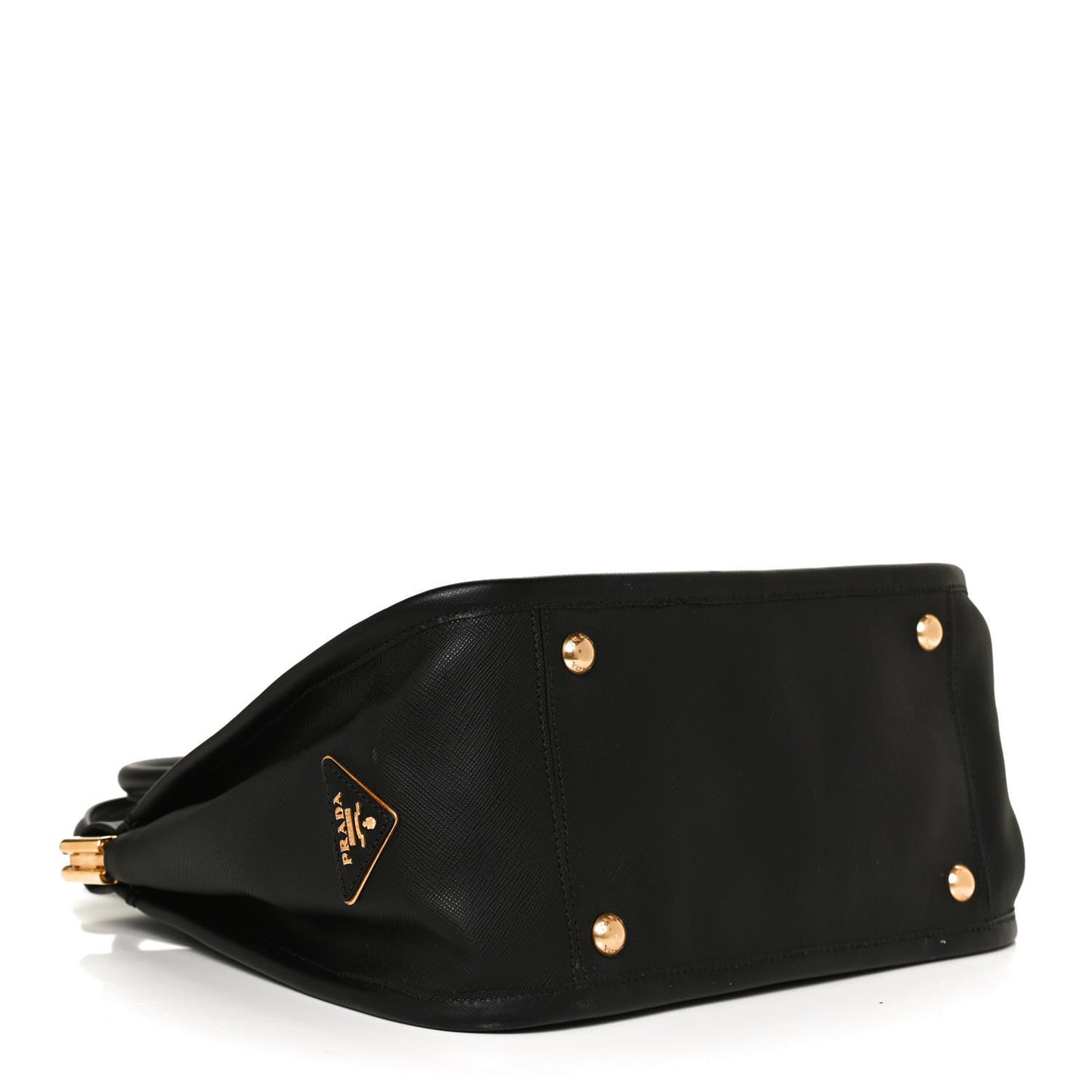 Saffiano Lux Frame Satchel Black
