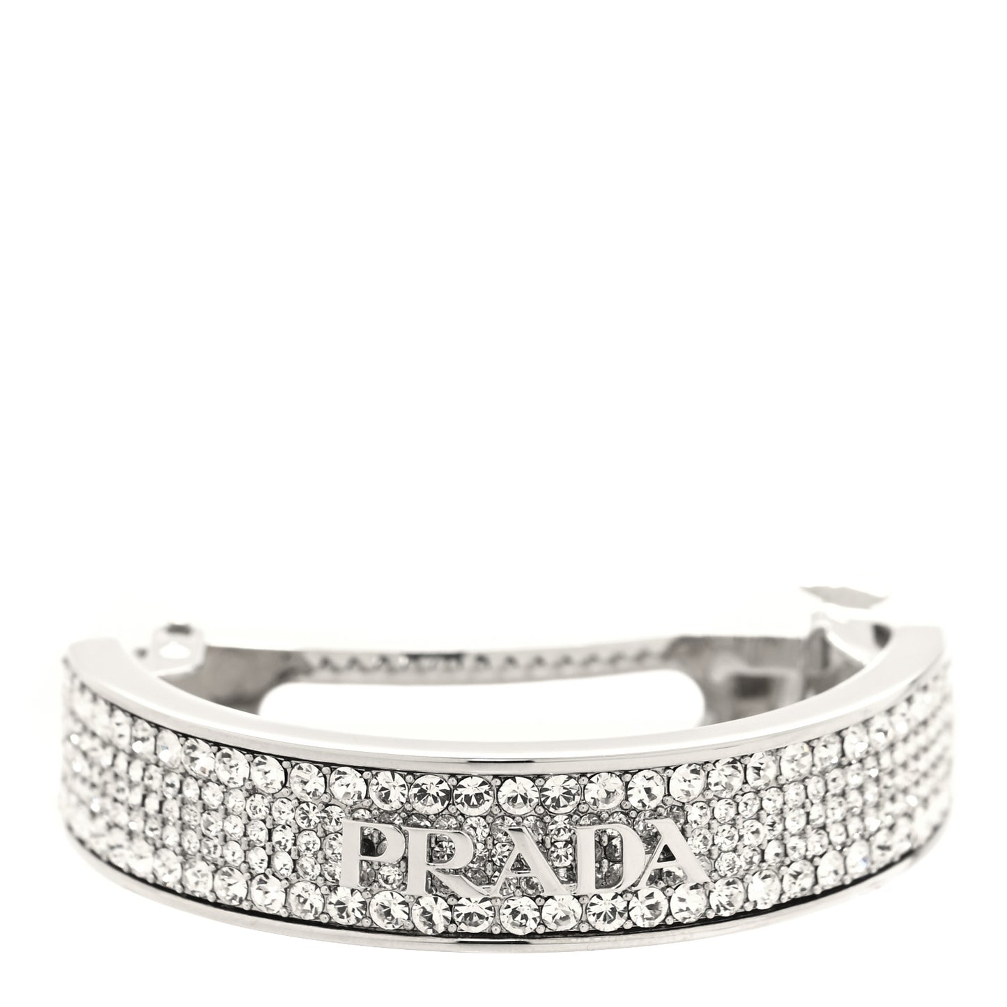 Metal Crystal Hair Clip Silver