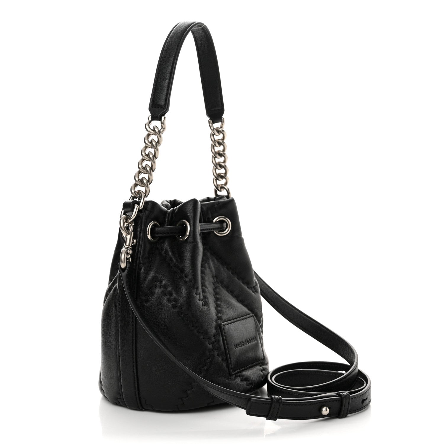 Marc Jacobs Calfskin Quilted The Bucket Bag Black 3 of 11