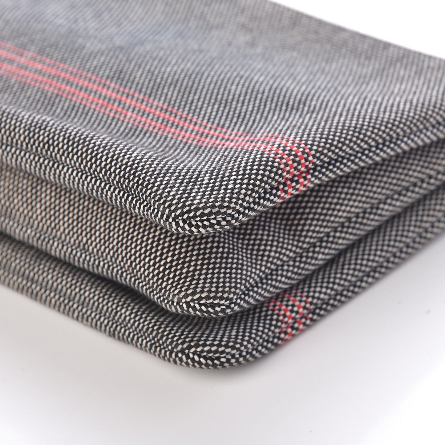 Cotton Canvas Large Trio Crossbody Bag Black White