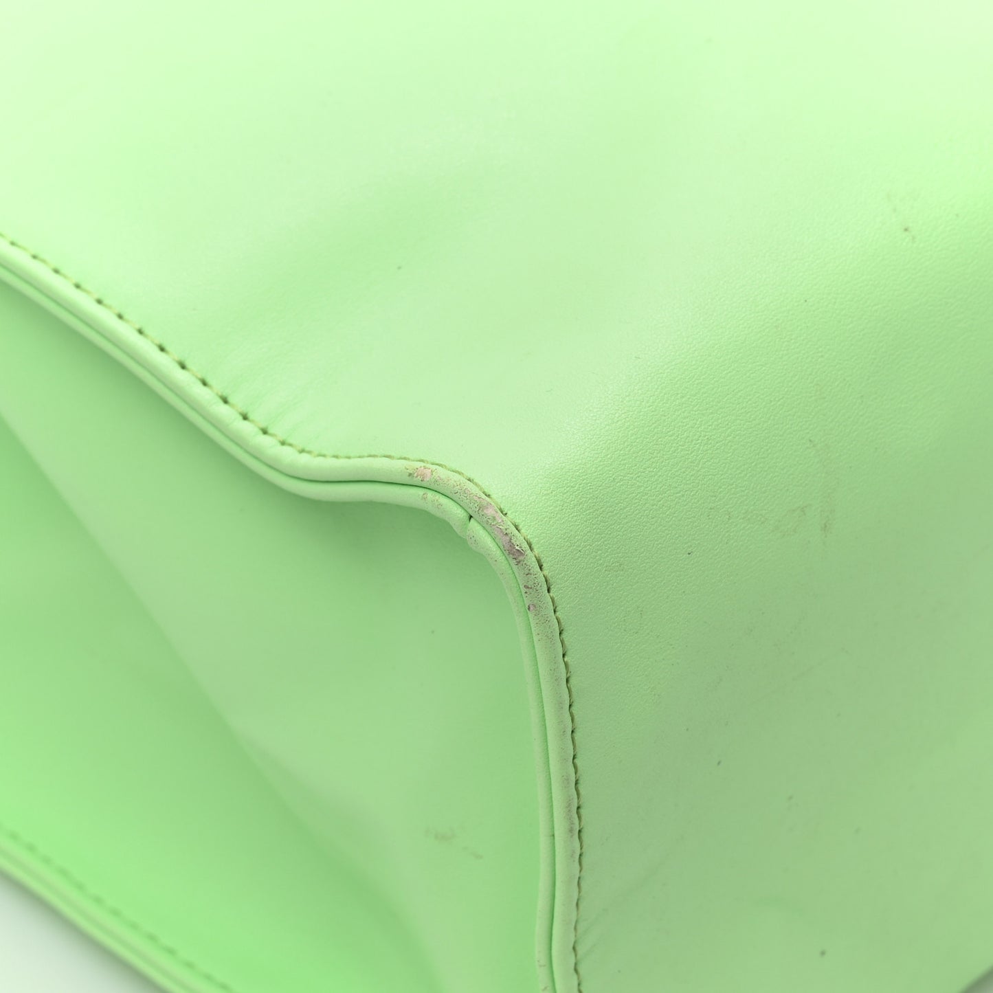 Vegan Leather Medium Shopping Bag Double Mint