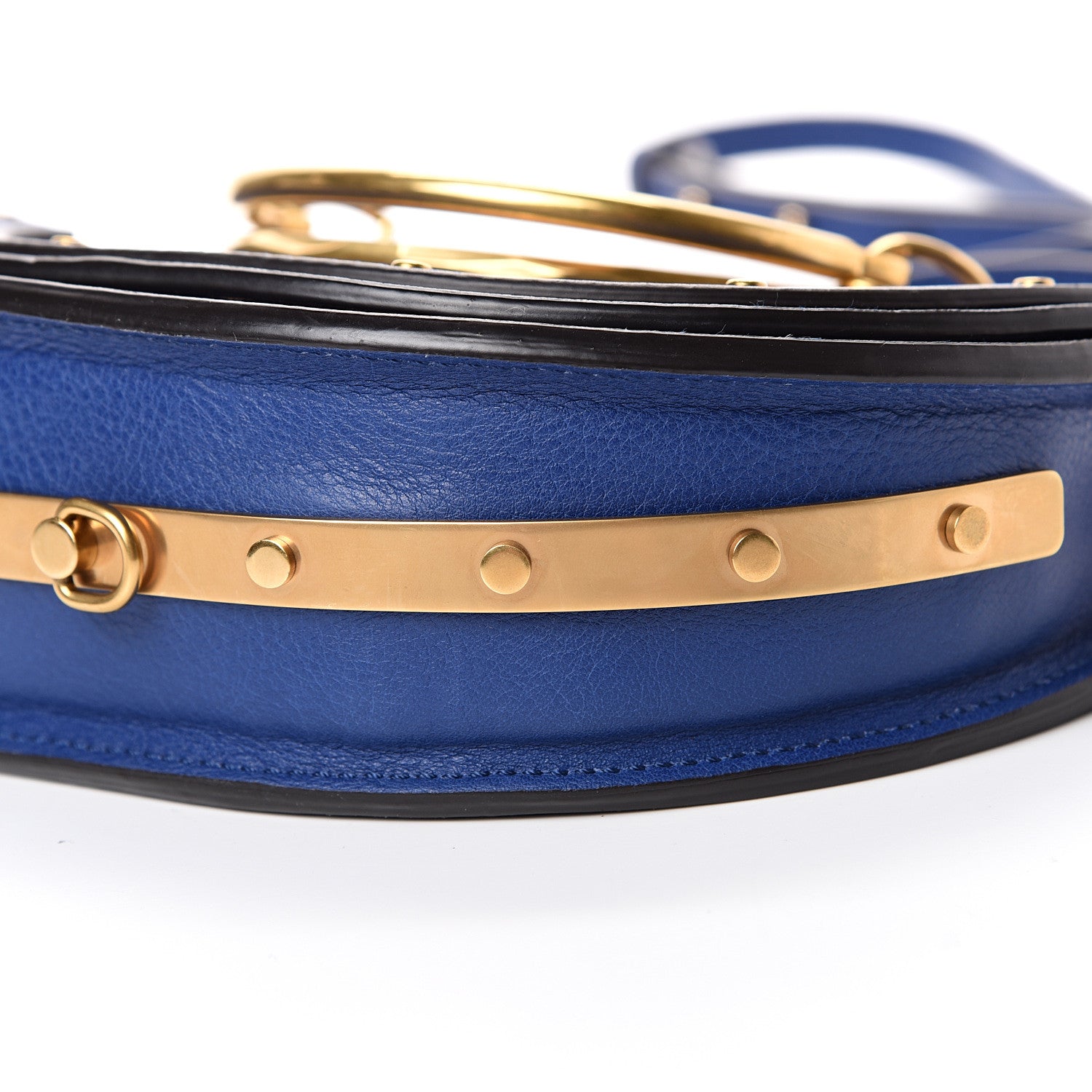 Chloe Calfskin Small Nile Bracelet Minaudiere Bag Majesty Blue 10 of 13
