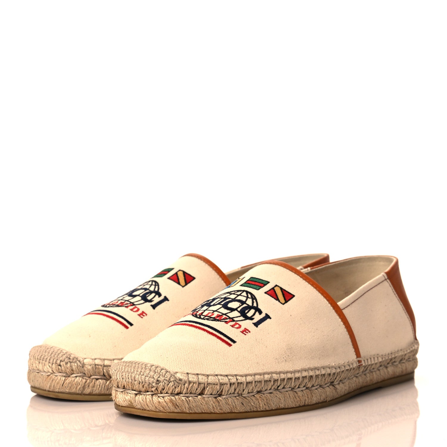 Gucci Canvas Worldwide Mens Espadrilles 11 Raw Cognac 3 of 10