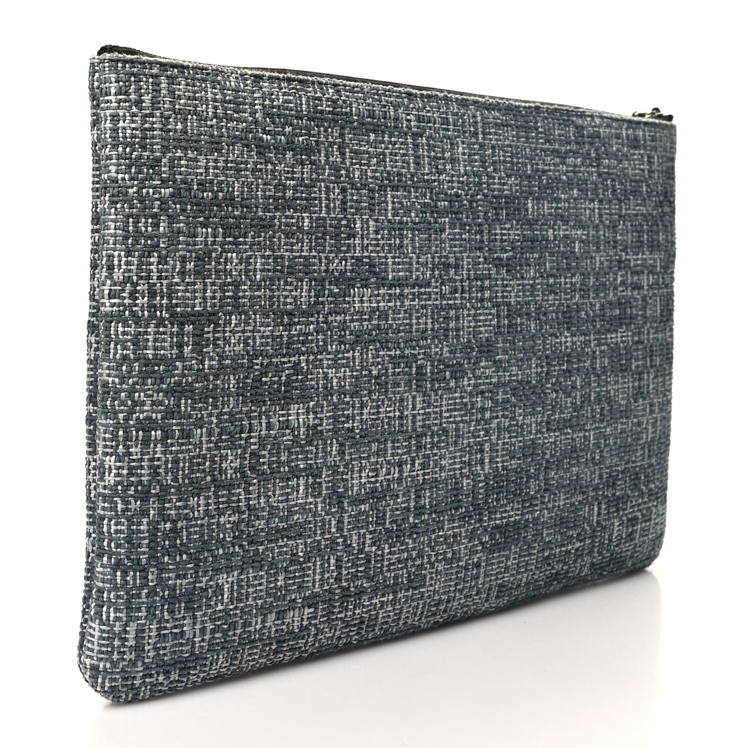 Chanel Canvas Medium Deauville Cosmetic Pouch Grey 3 of 9