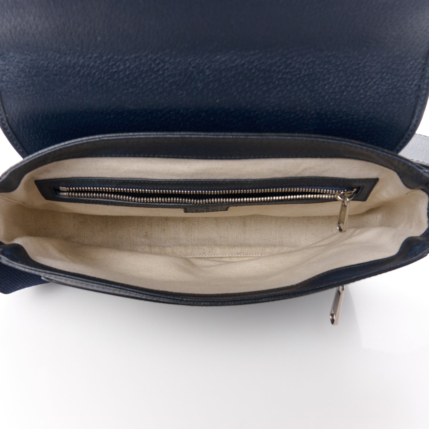 Tender GG Supreme Monogram Textured Dollar Calfskin Ophidia Messenger Bag Dark Blue