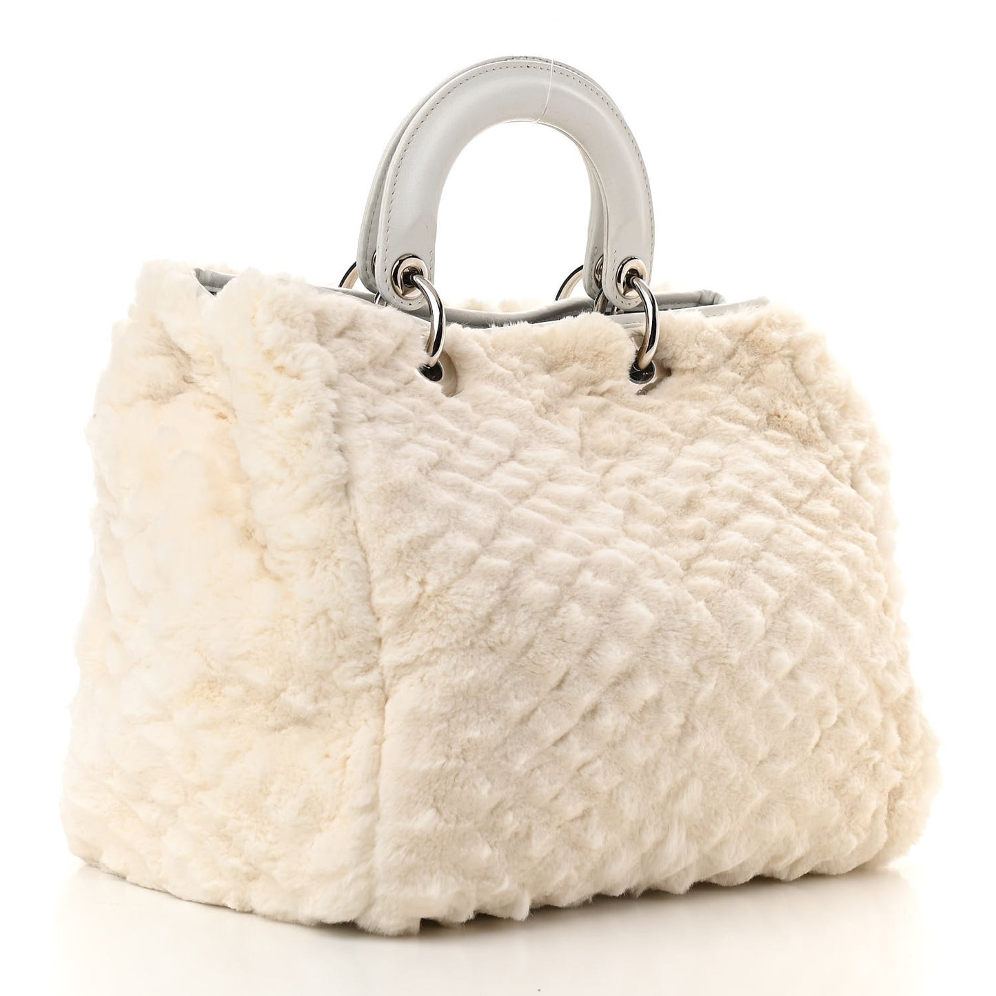 Rabbit Fur Medium Lady Dior Ivory