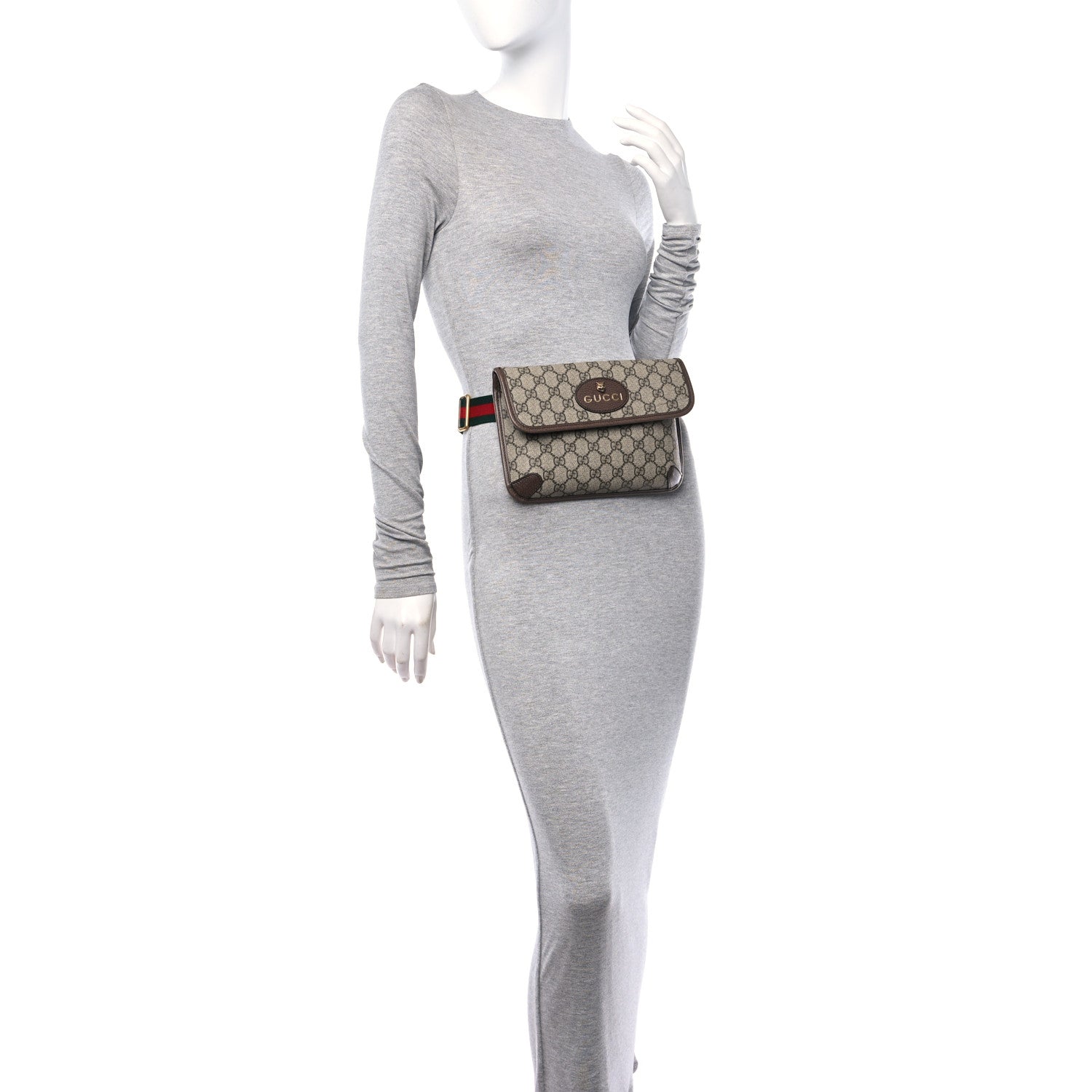 Gucci GG Supreme Monogram Neo Vintage Web Belt Bag Brown 2 of 10