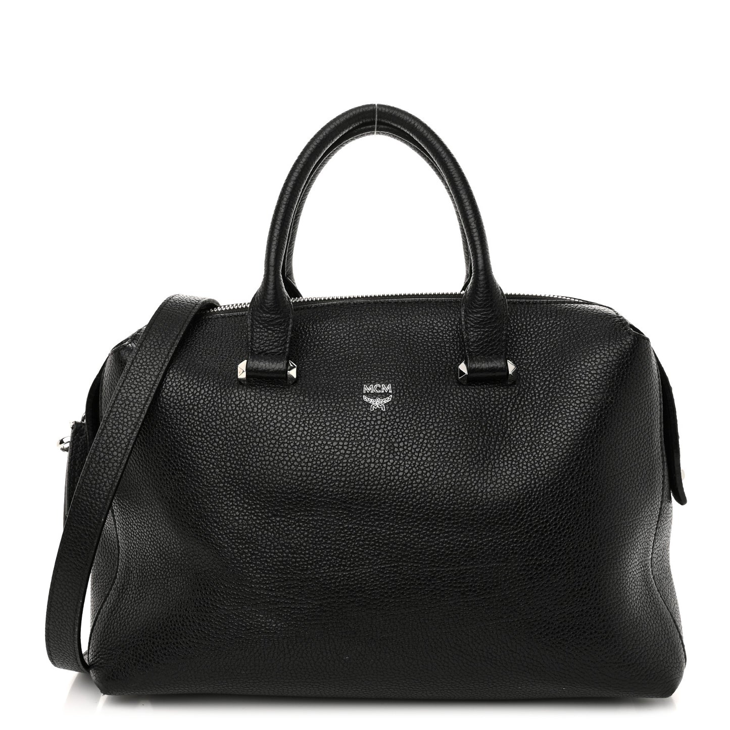 Grained Calfskin Medium Ella Boston Black