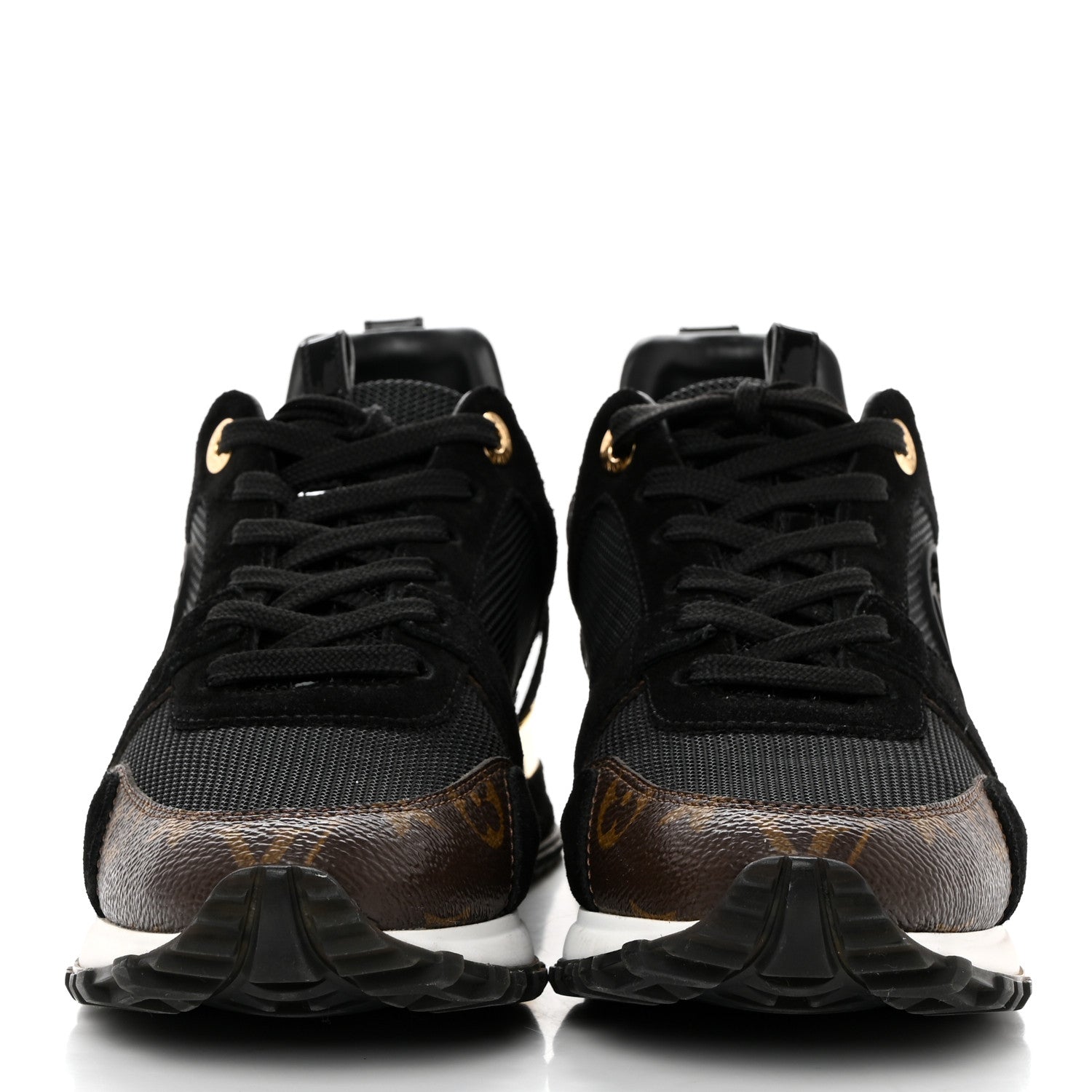 Louis Vuitton Suede Monogram Run Away Sneakers 36.5 Black 2 of 9