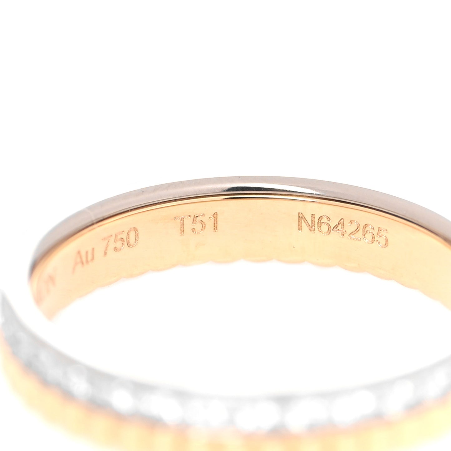 18K Yellow White Gold Diamond Quatre Radiant Wedding Band Ring 51 5.75