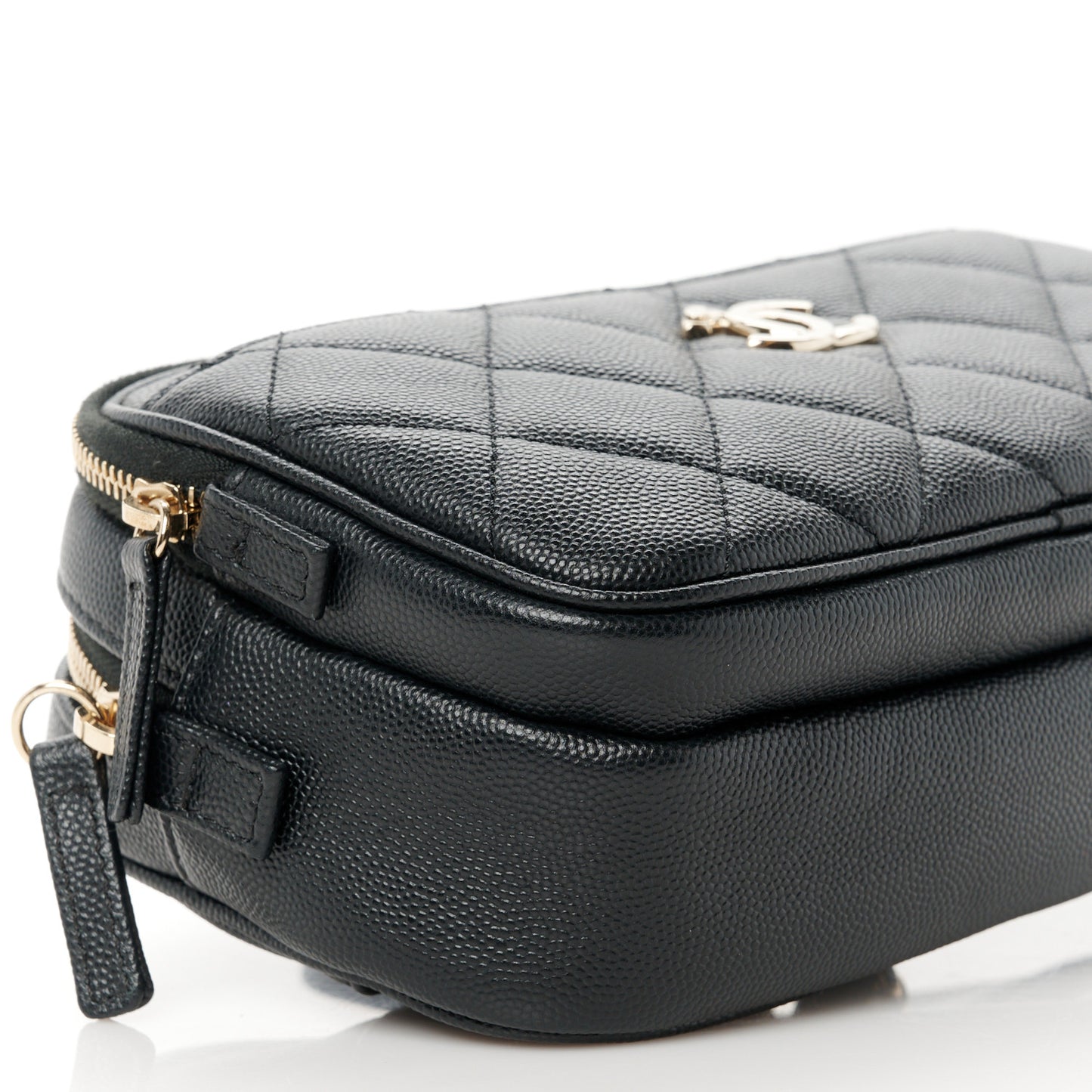 Caviar Quilted Waist Bag With Pouch Black