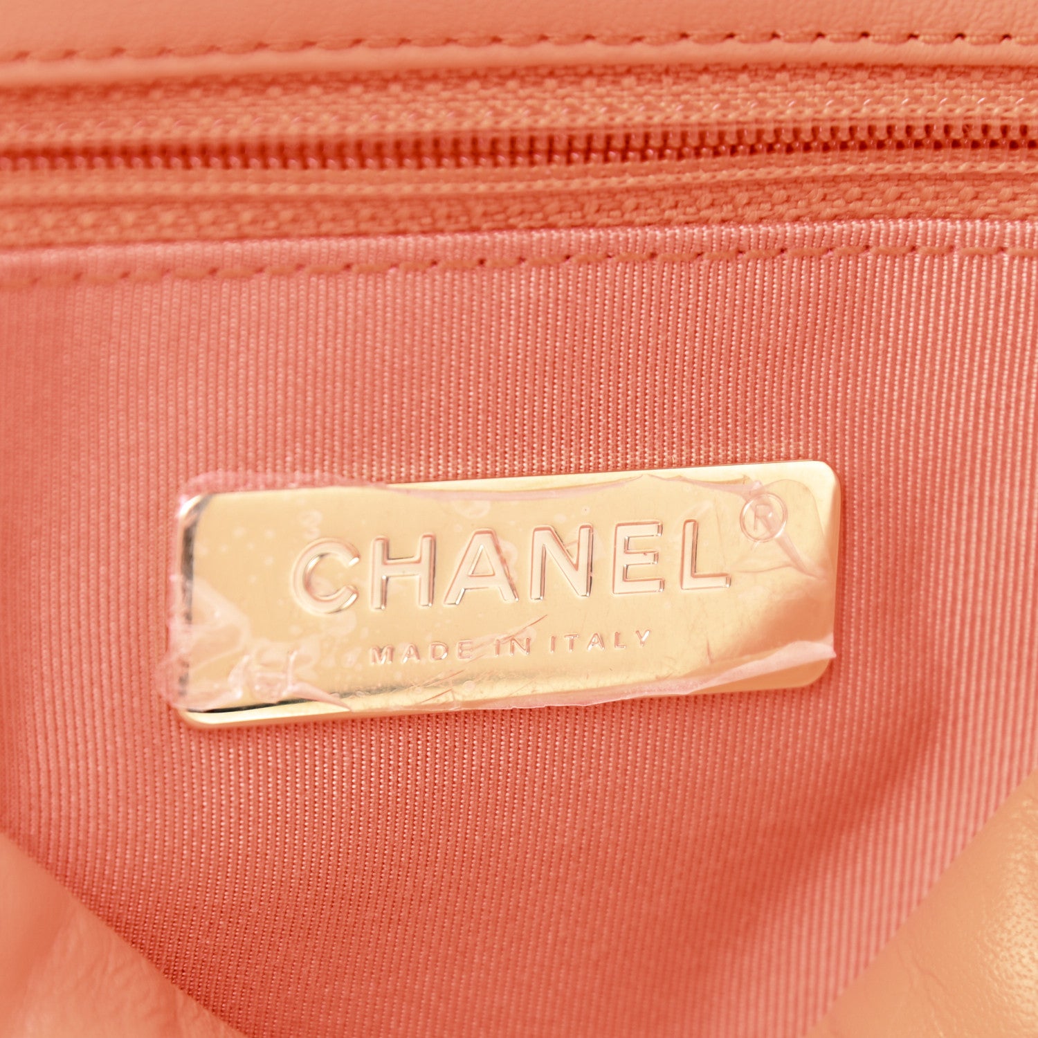 Chanel Goatskin Quilted Medium Chanel 19 Flap Orange 8 of 9