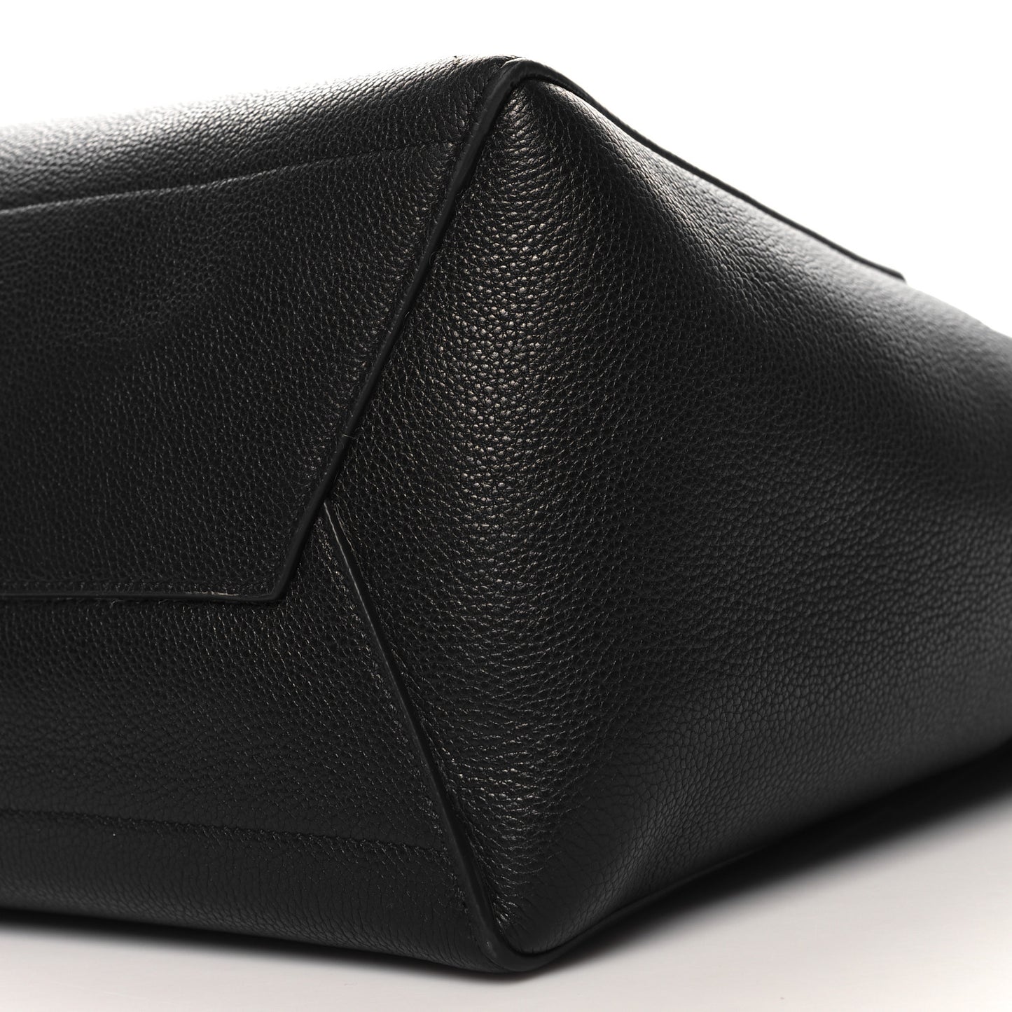 Soft Grained Calfskin Sangle Bucket Bag Black