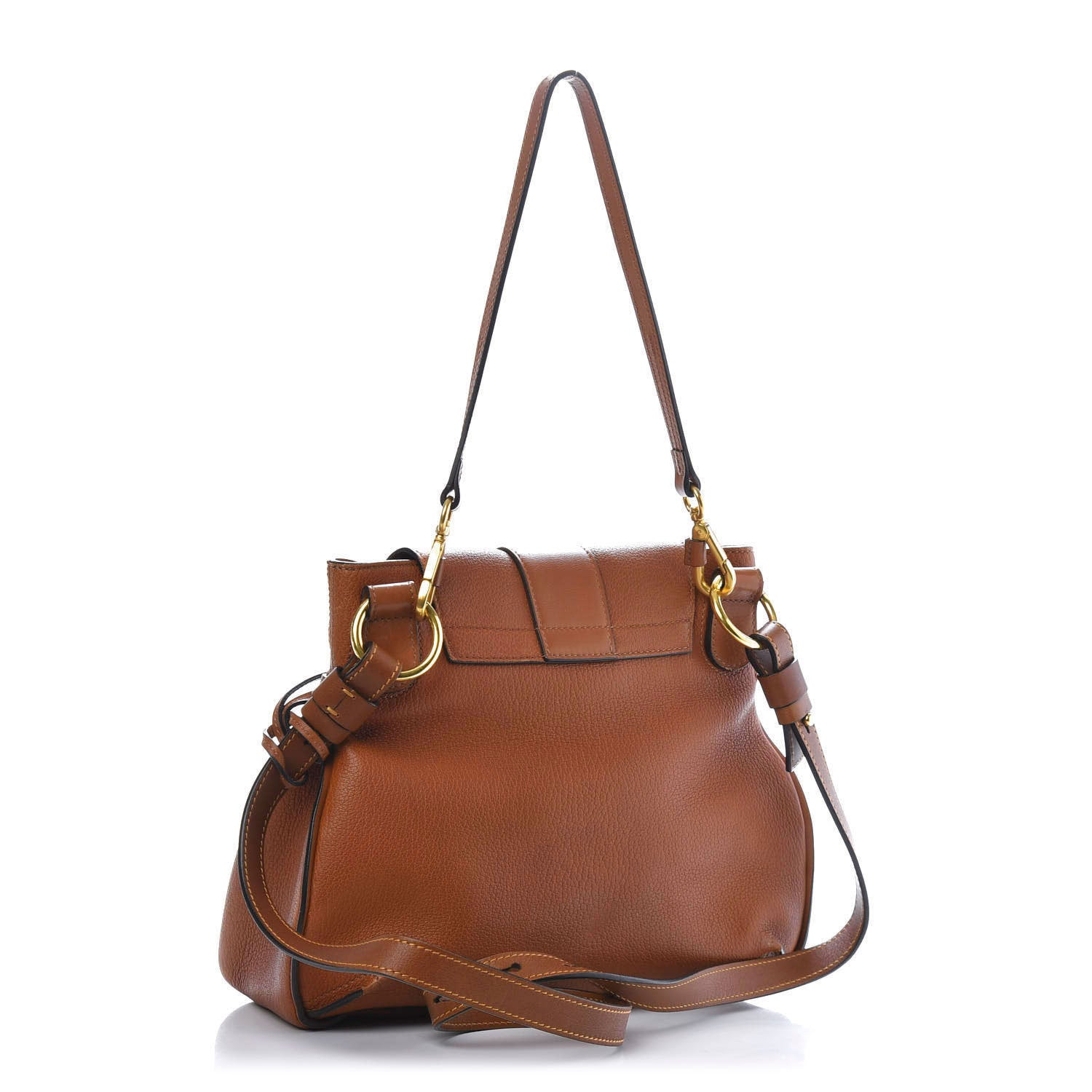 Chloe Grained Lambskin Small Lexa Shoulder Bag Mustard Brown 3 of 13