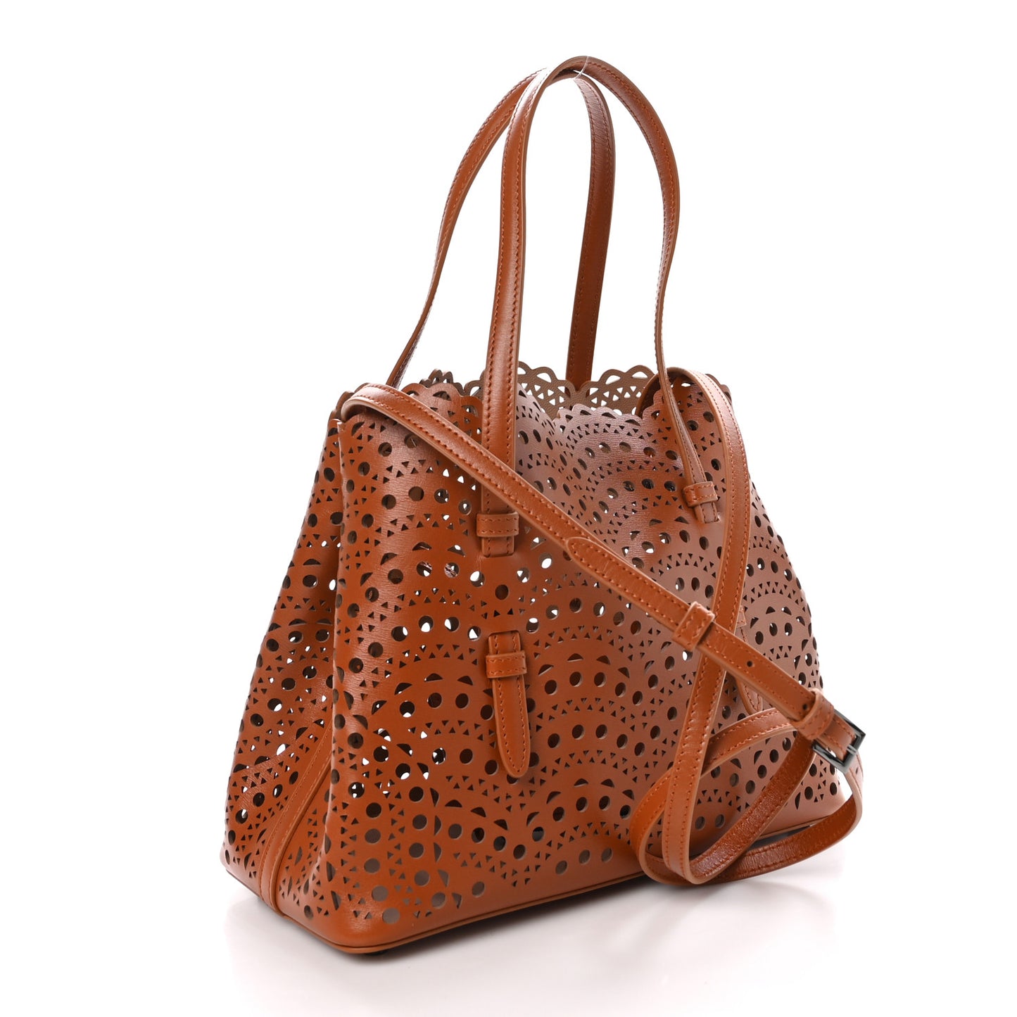 Calfskin Vienne Wave Mina 25 Bag Cognac