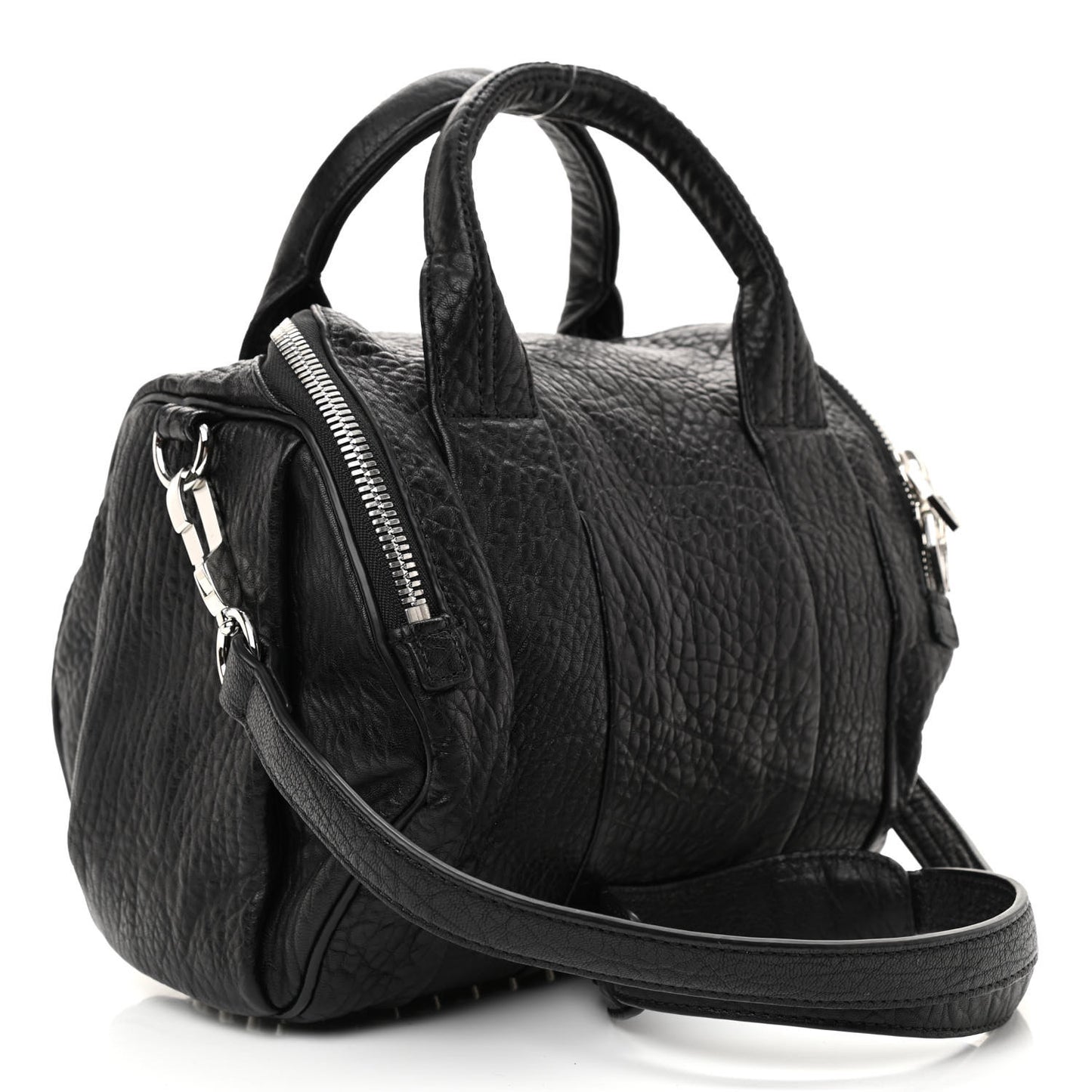 Pebbled Lambskin Mini Rockie Black Rhodium Hardware
