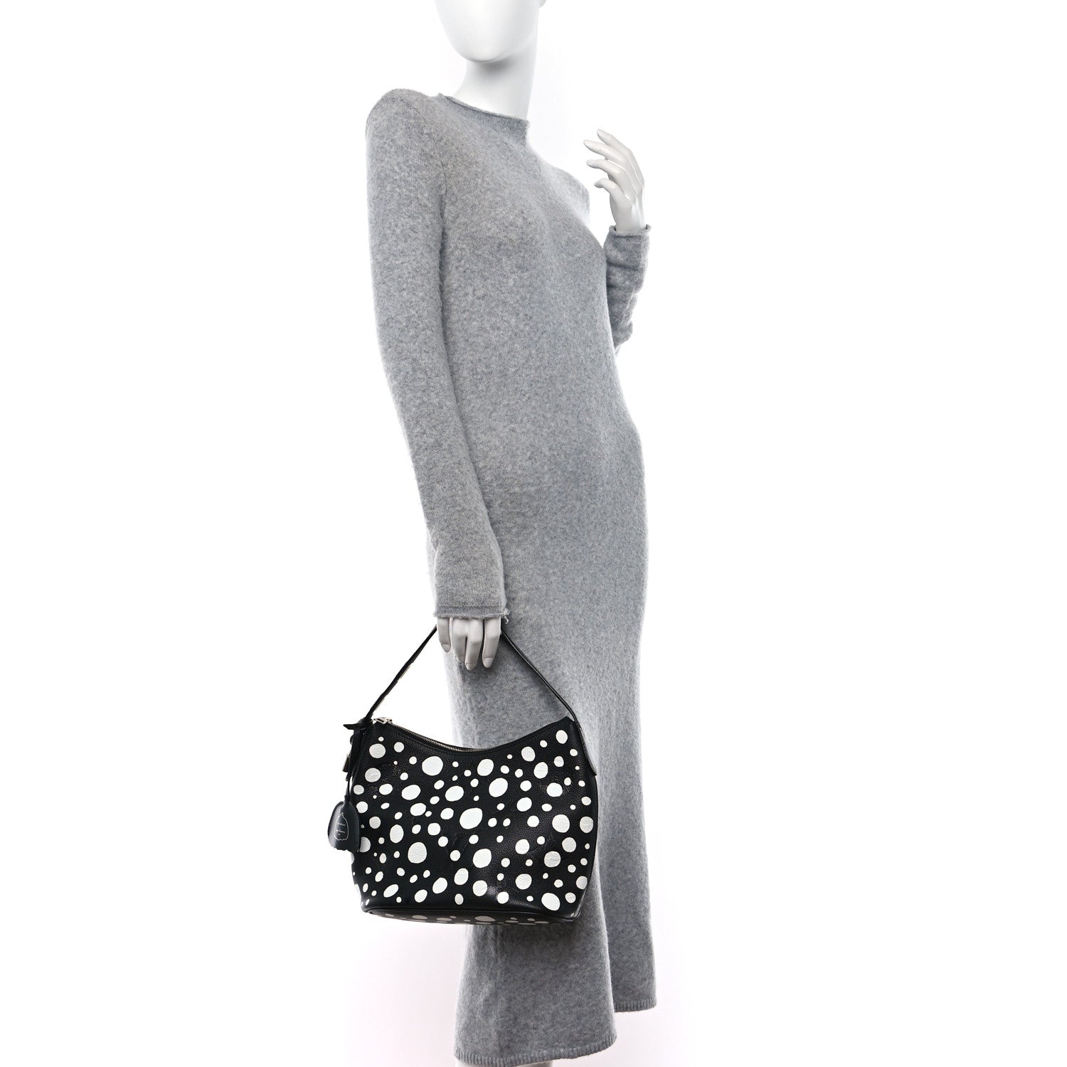 Louis Vuitton LOUIS VUITTON LV X YK Empreinte Marshmallow Hobo PM Black White 2 of 9