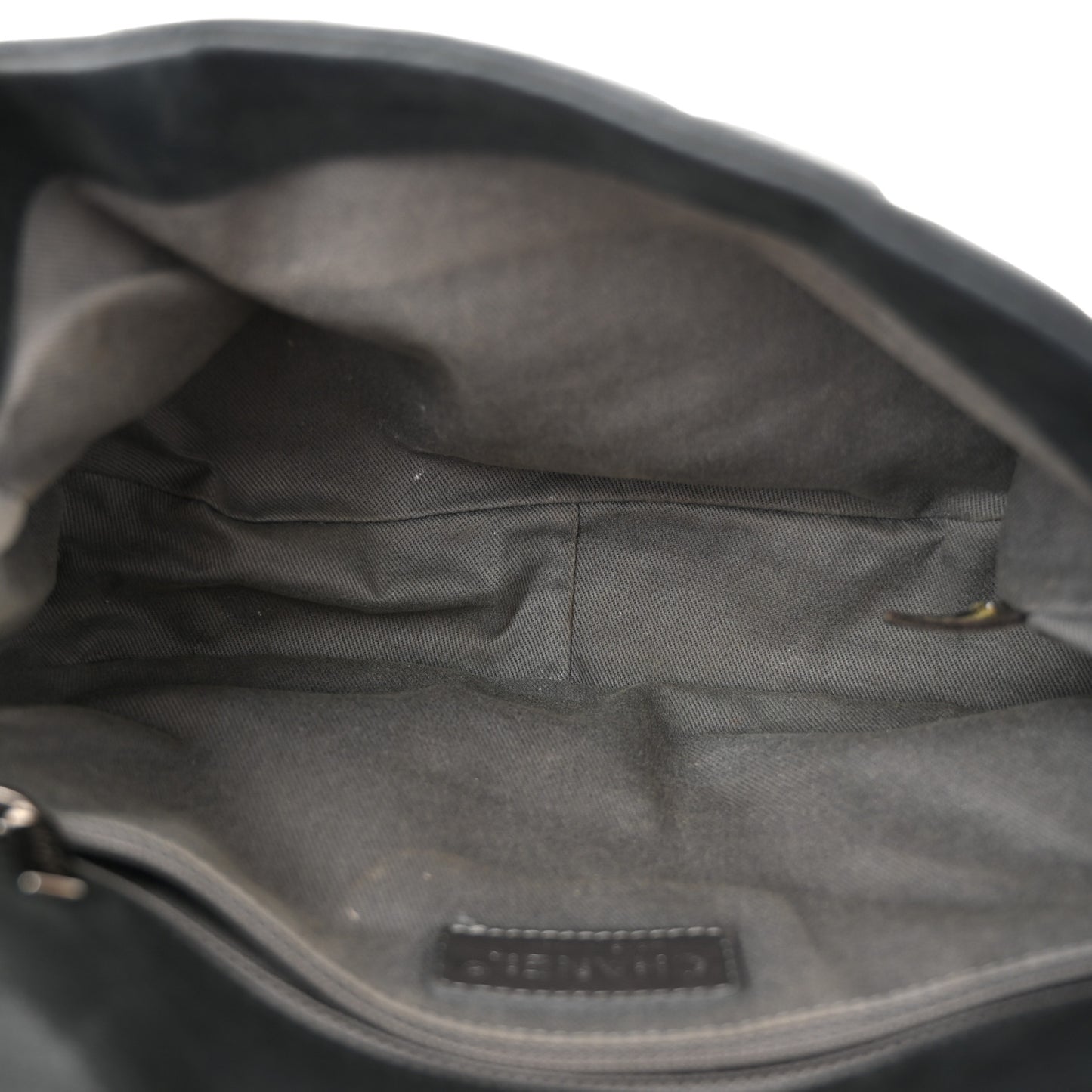 Iridescent Calfskin Glint Flap Black