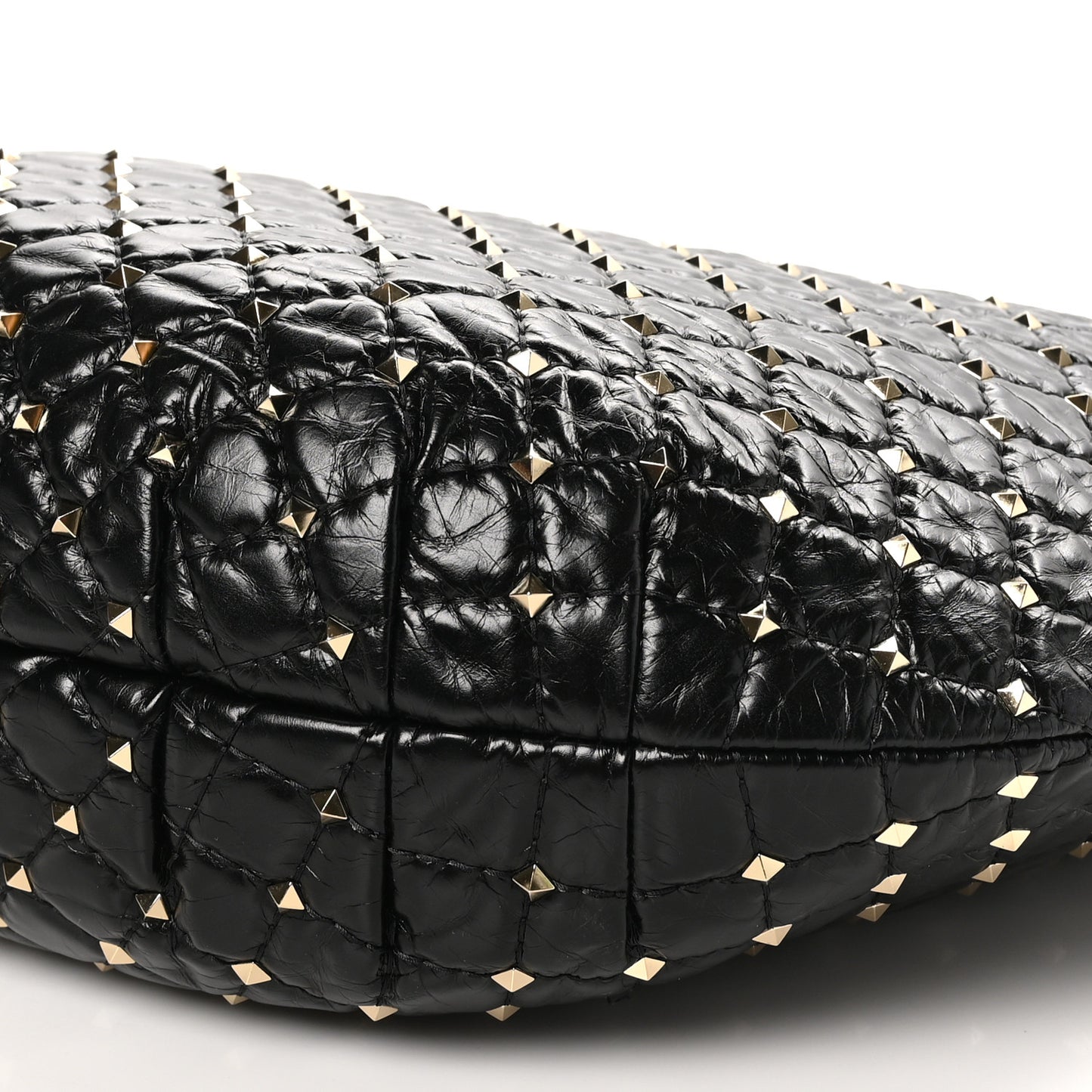 Nappa Rockstud Spike Hobo Black
