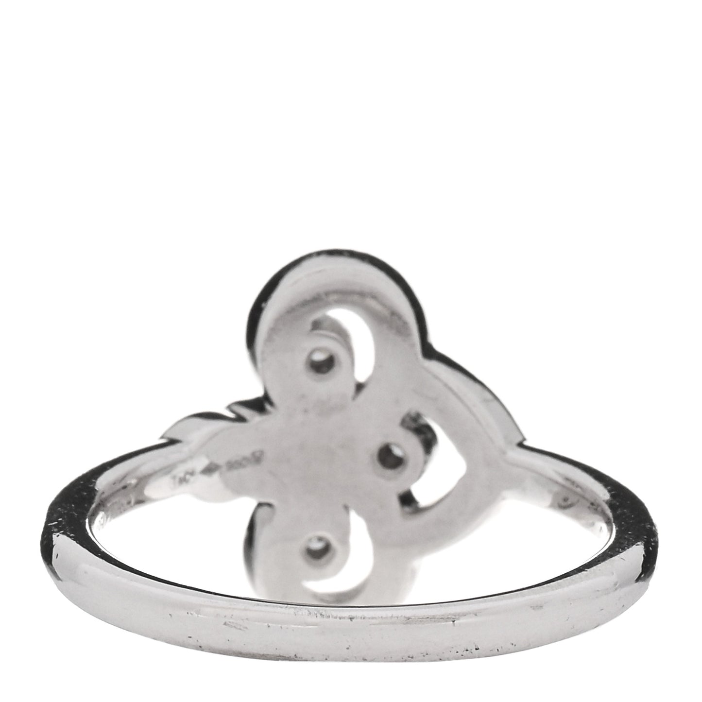 Platinum Diamond Fleur De Lis Ring 52 6