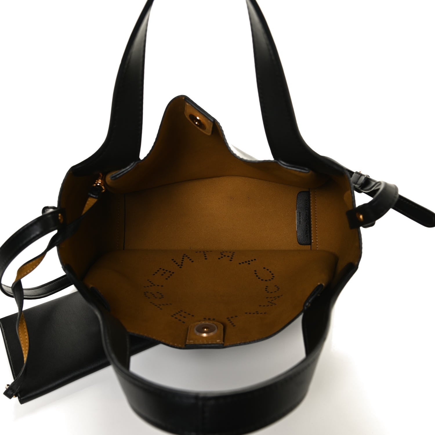 Stella McCartney Eco Alter Nappa East West Perforated Tote Black 5 of 11