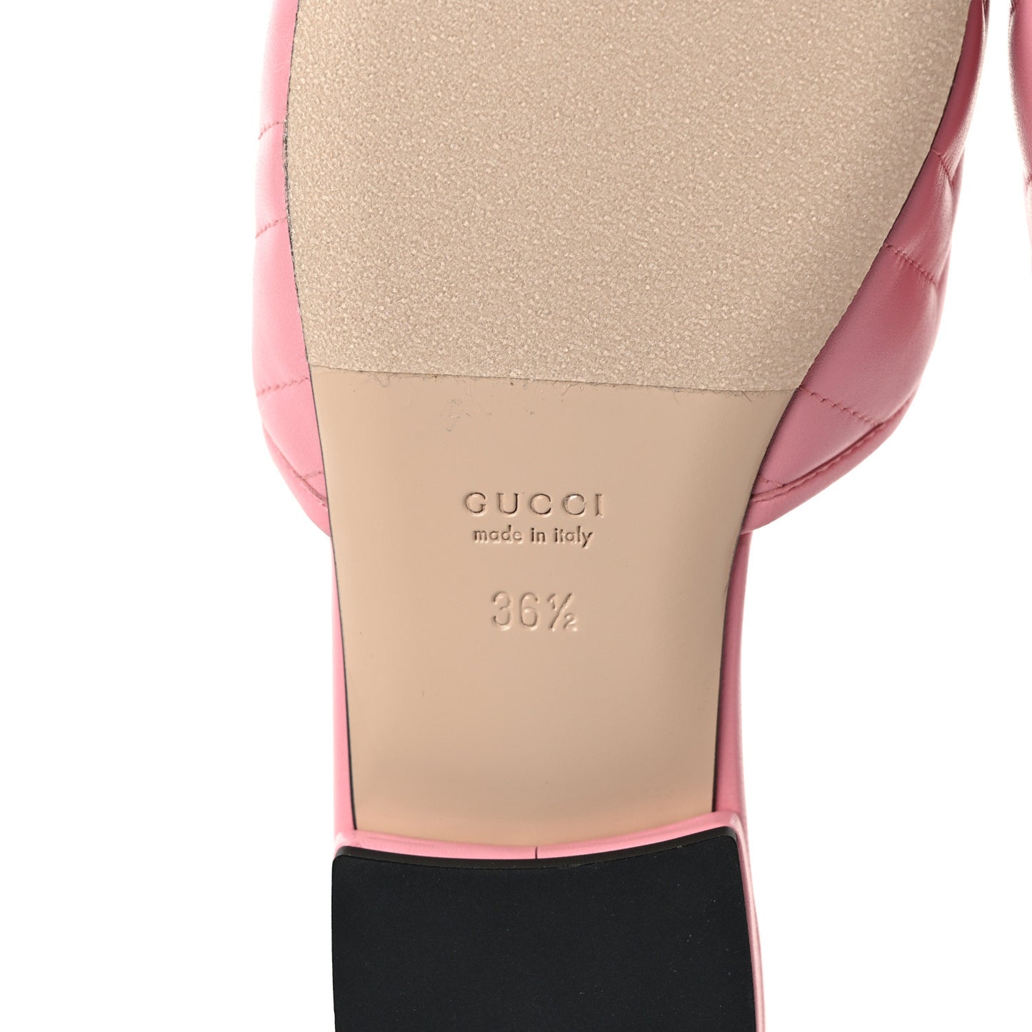 Nappa Matelasse GG Marmont Flat Slide Sandals 36.5 Wild Rose