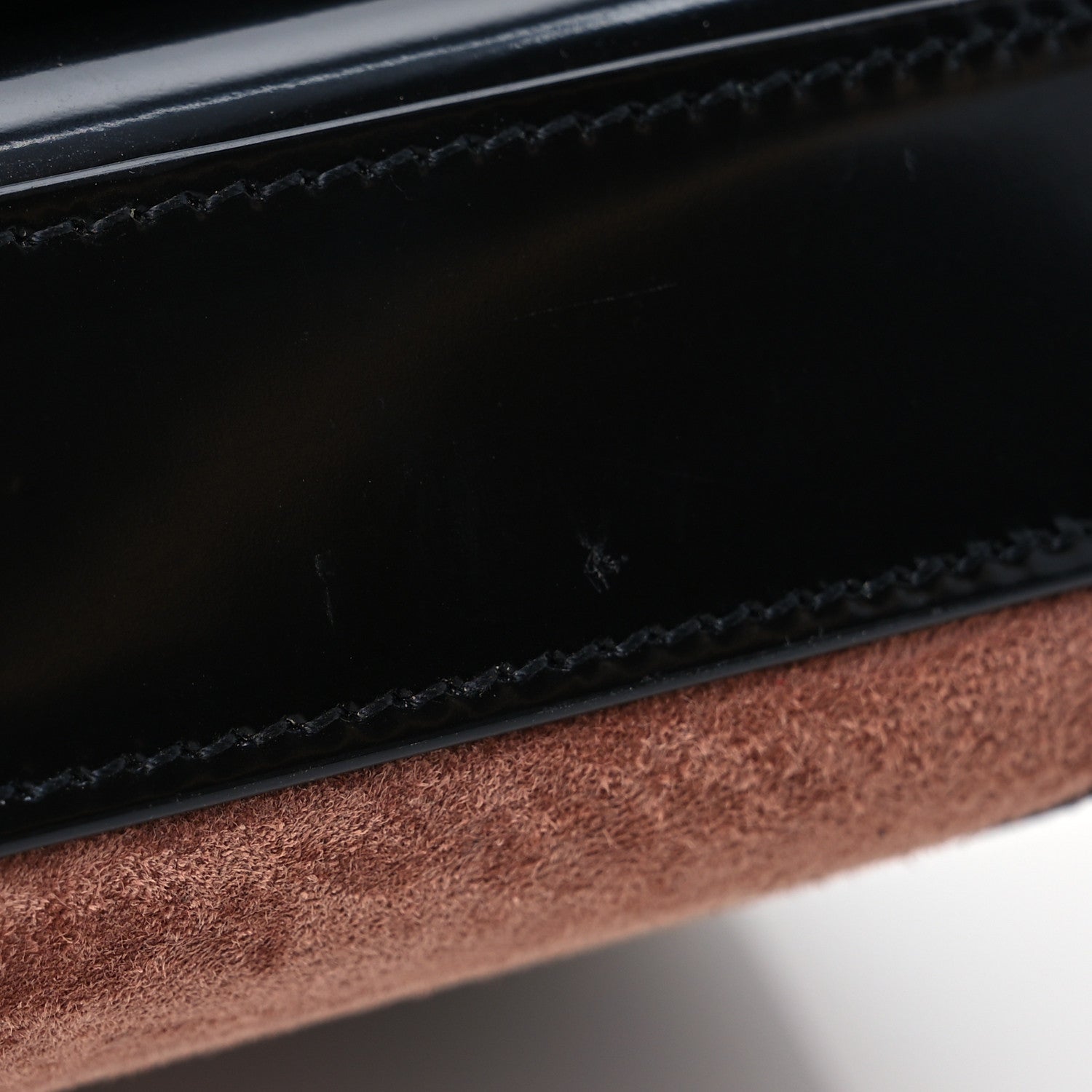 Saint Laurent Suede Nappa Patent Calfskin Two-Toned Small Monogram Kate Satchel 11 of 11