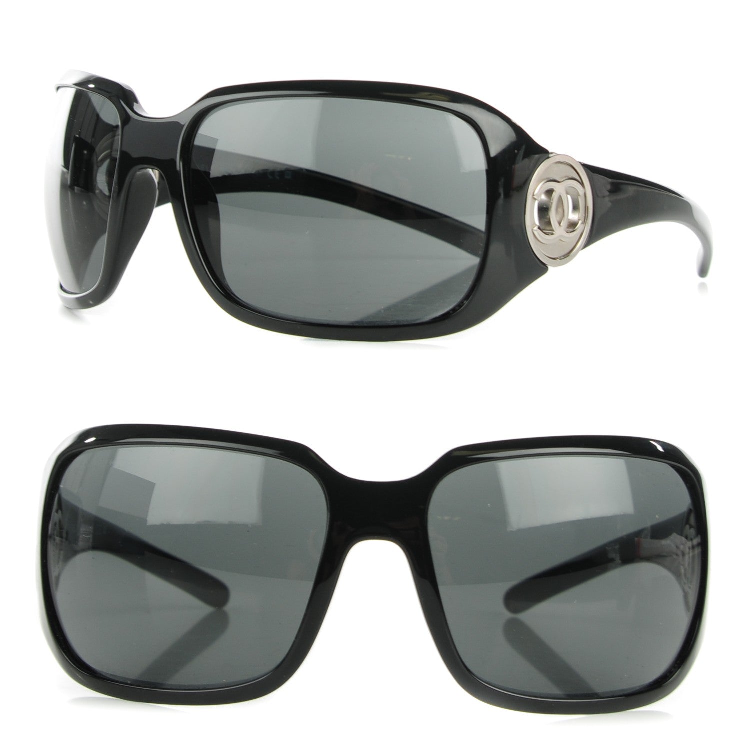 Chanel CC Sunglasses 6023 Black 125320 – FASHIONPHILE
