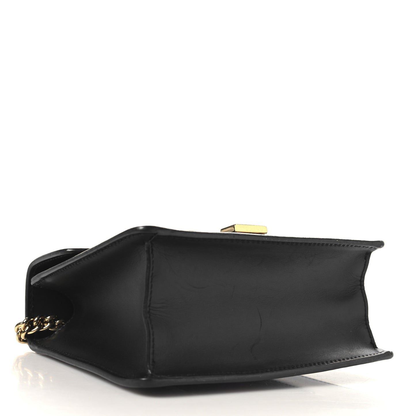 Calfskin Mini Sylvie Chain Shoulder Bag Black