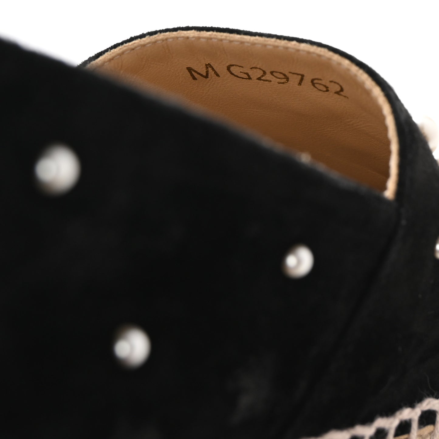 Suede Pearl CC Espadrilles 38 Black
