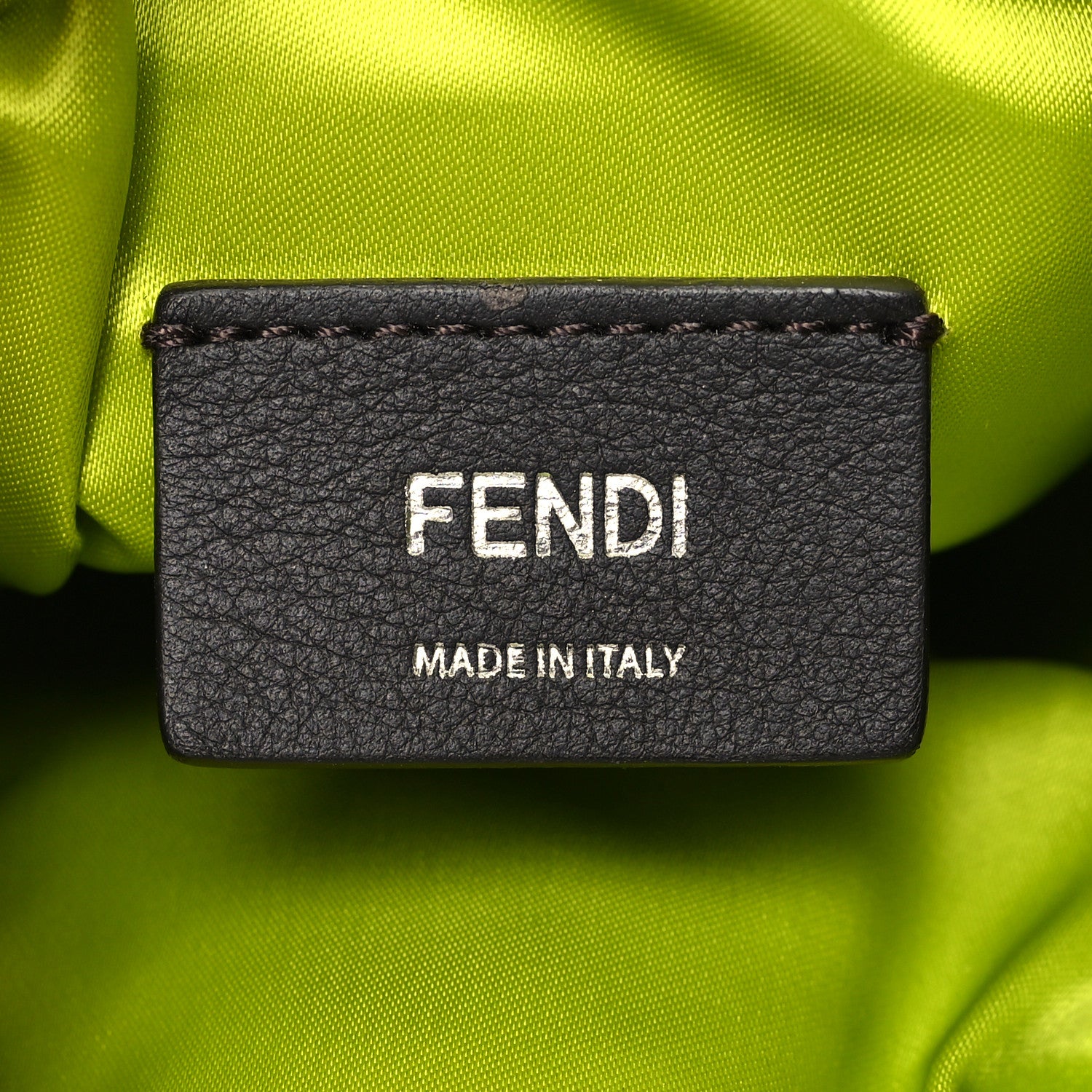 Fendi Nylon Ninfa Vitello King Cuoio Mini Mon Tresor Bucket Bag Wasabi 5 of 9
