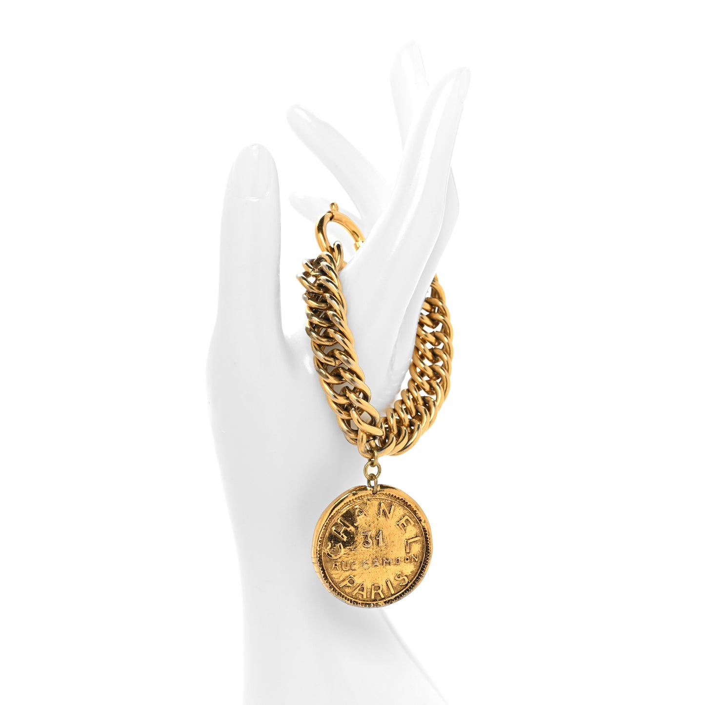 31 Rue Cambon Paris Medallion Chain Bracelet Gold