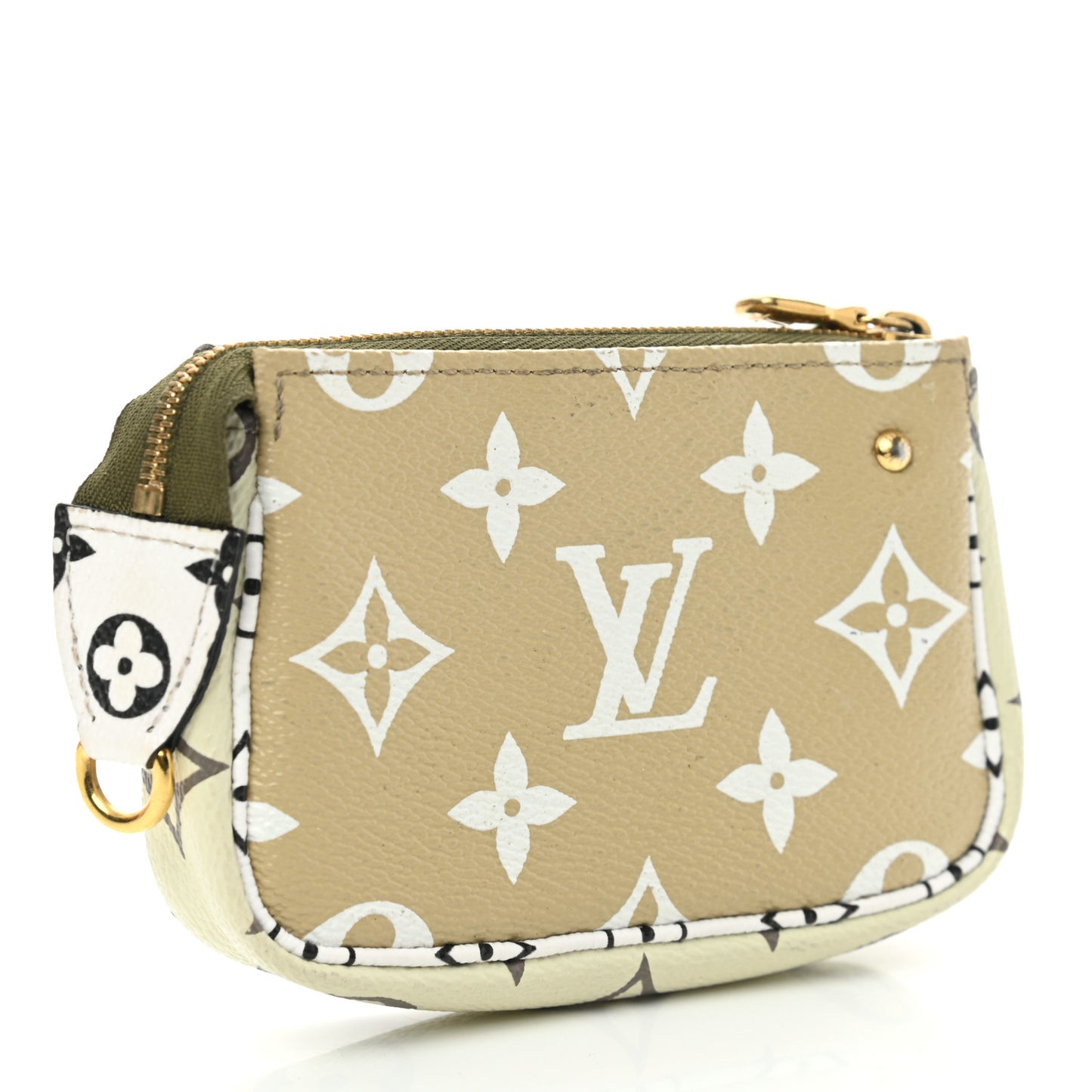 Monogram Giant Micro Pochette Accessories Kaki White