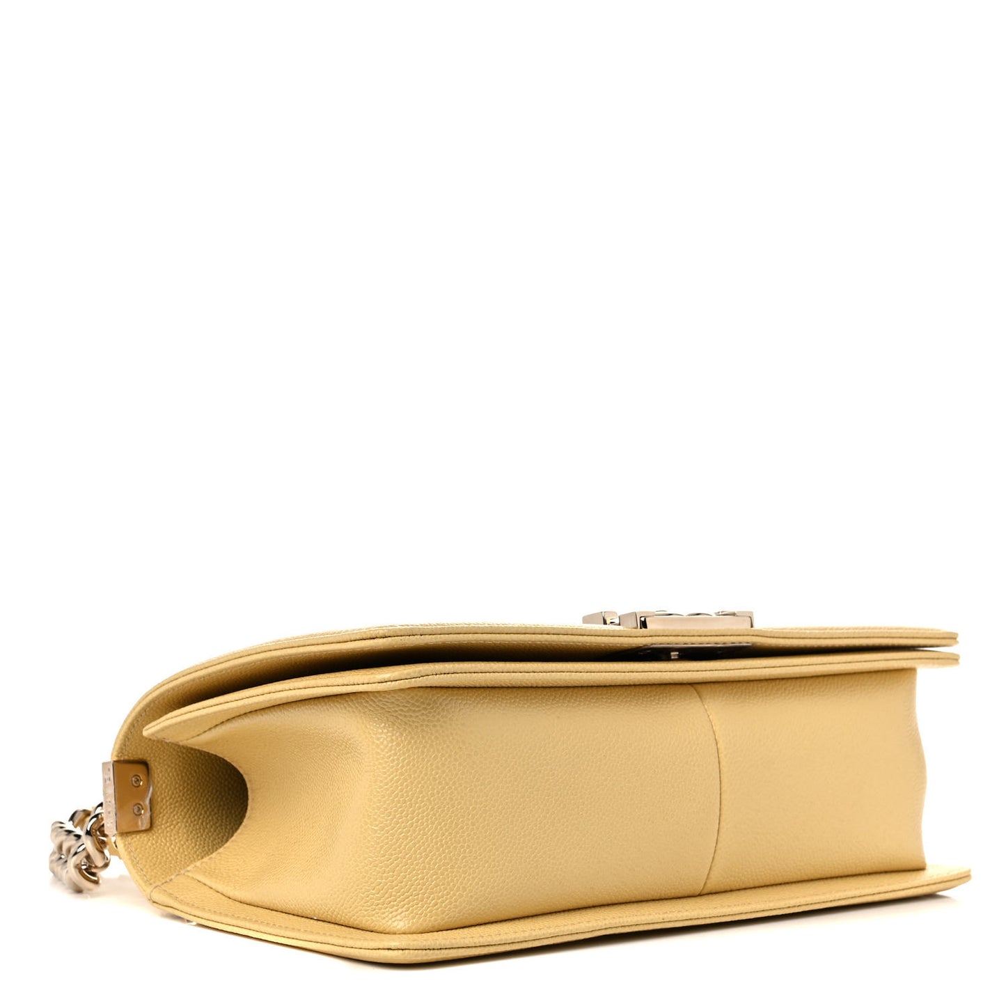 Caviar Quilted Medium Boy Flap Yellow