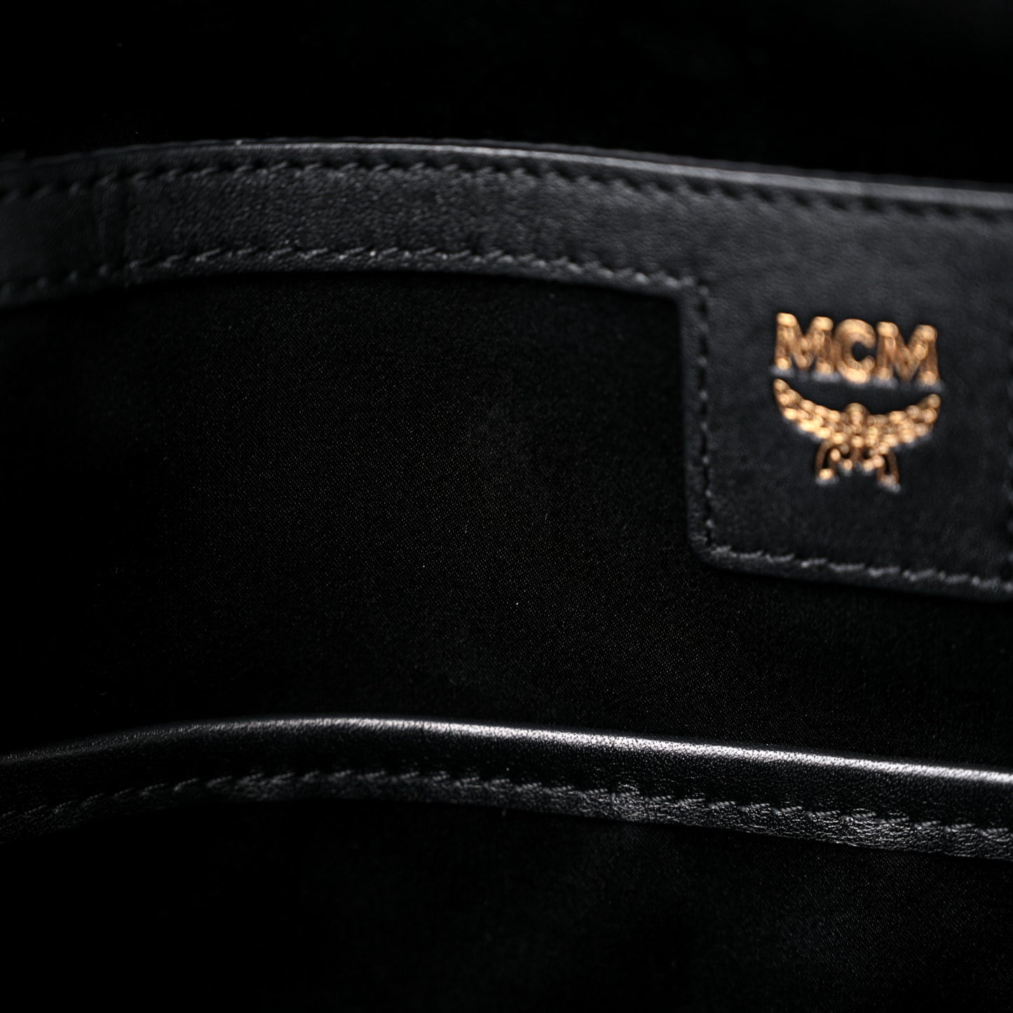 Suede Crystal Victory Patch Backpack Black
