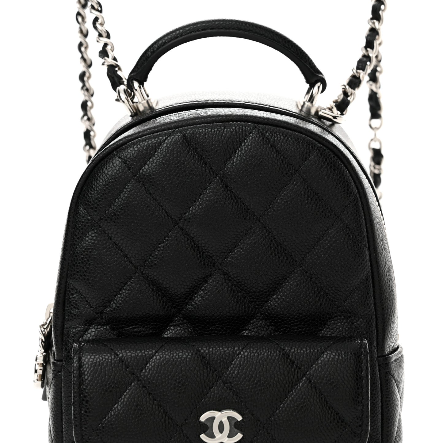 Caviar Quilted CC Mini Classic Backpack Black