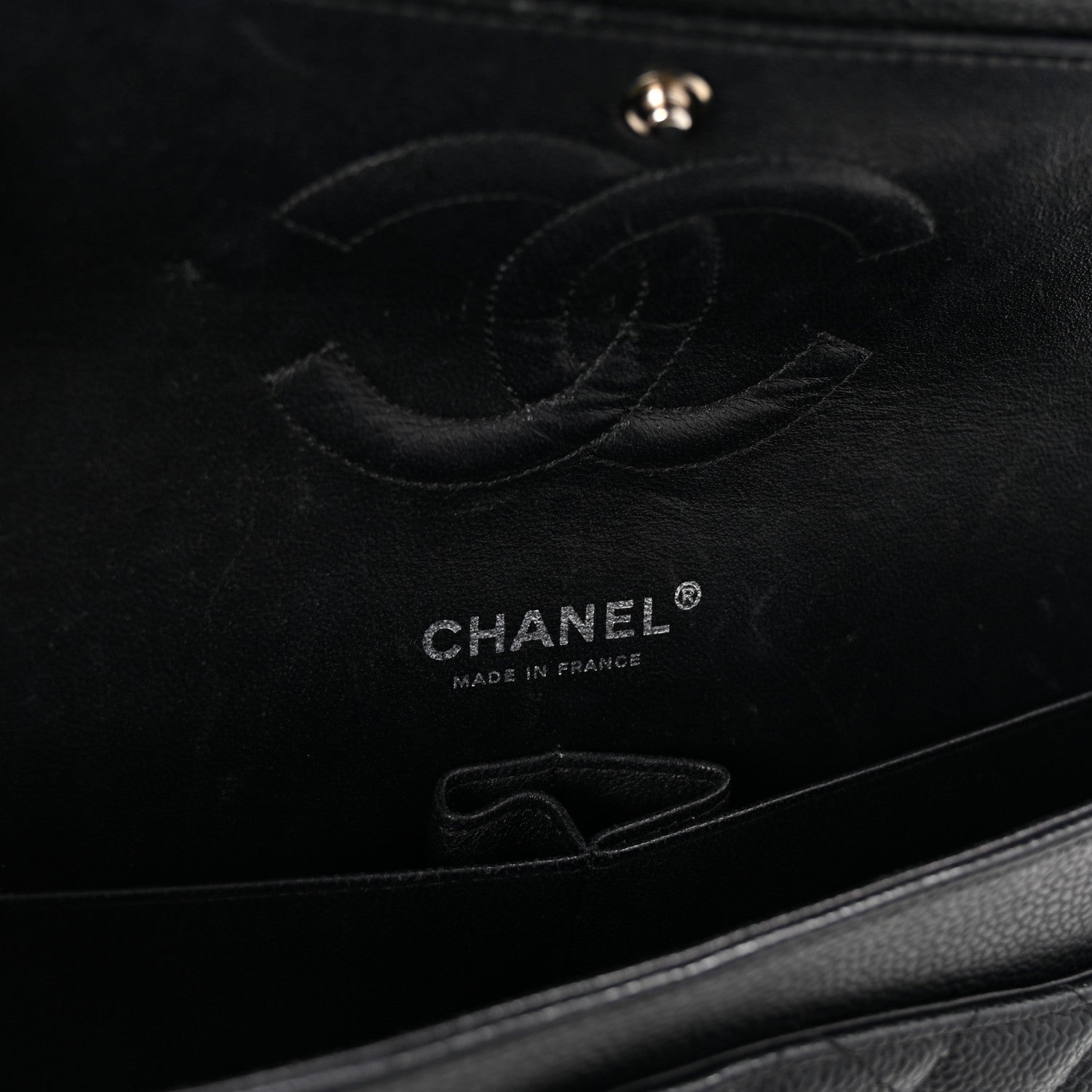 Chanel Caviar Quilted Medium Double Flap Black 6 of 10