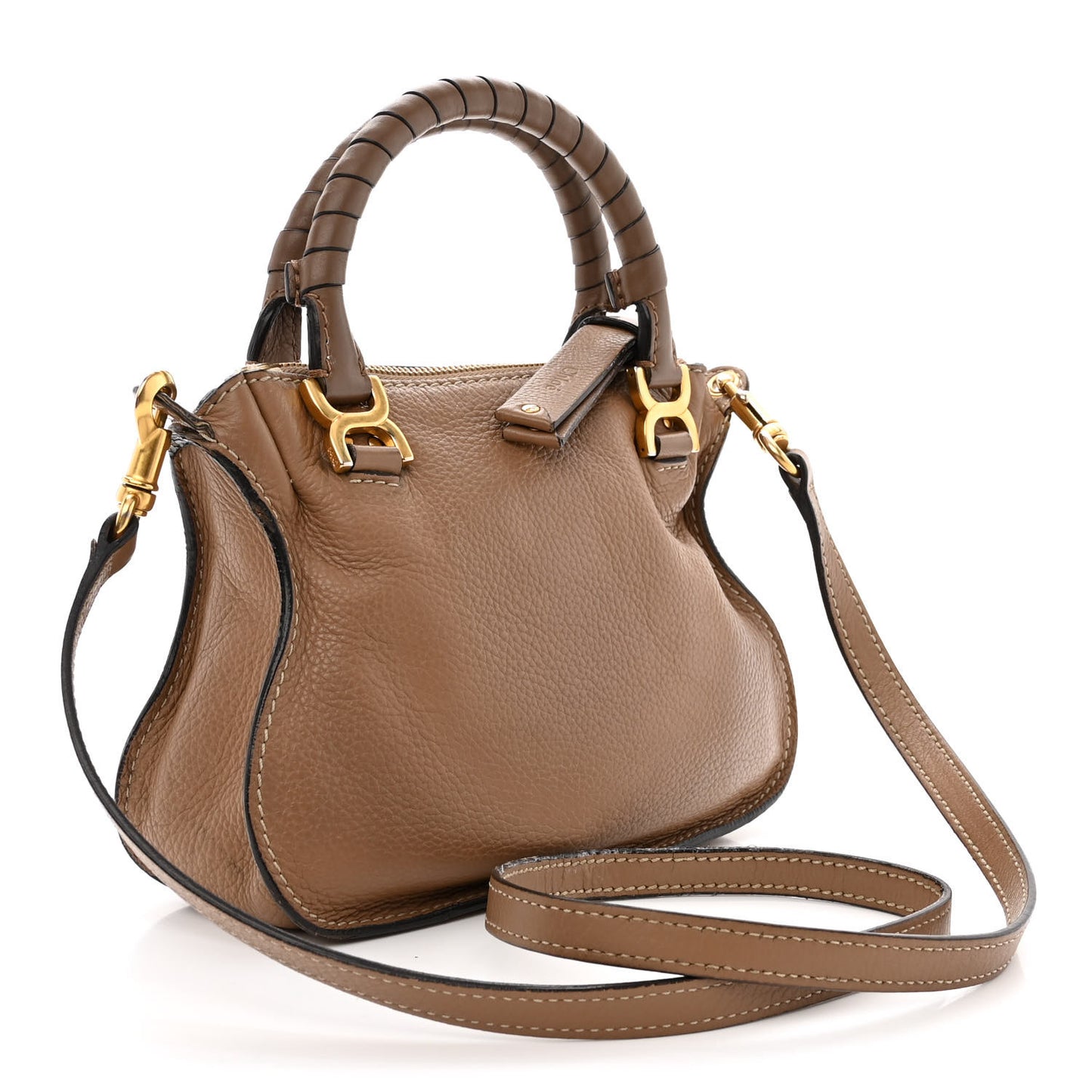 Calfskin Mini Marcie Satchel Nut