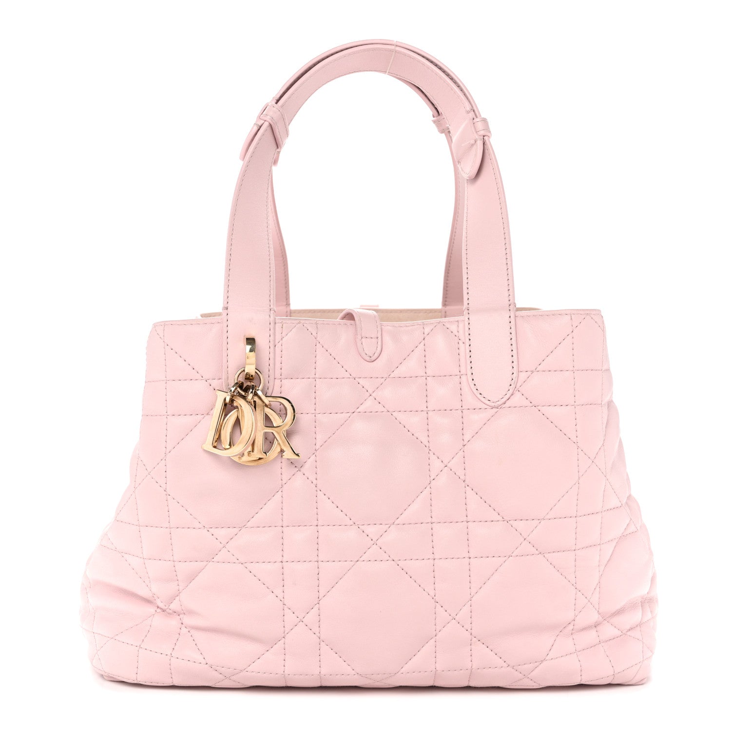 Christian Dior Calfskin Macrocannage Medium Toujours Powder Pink