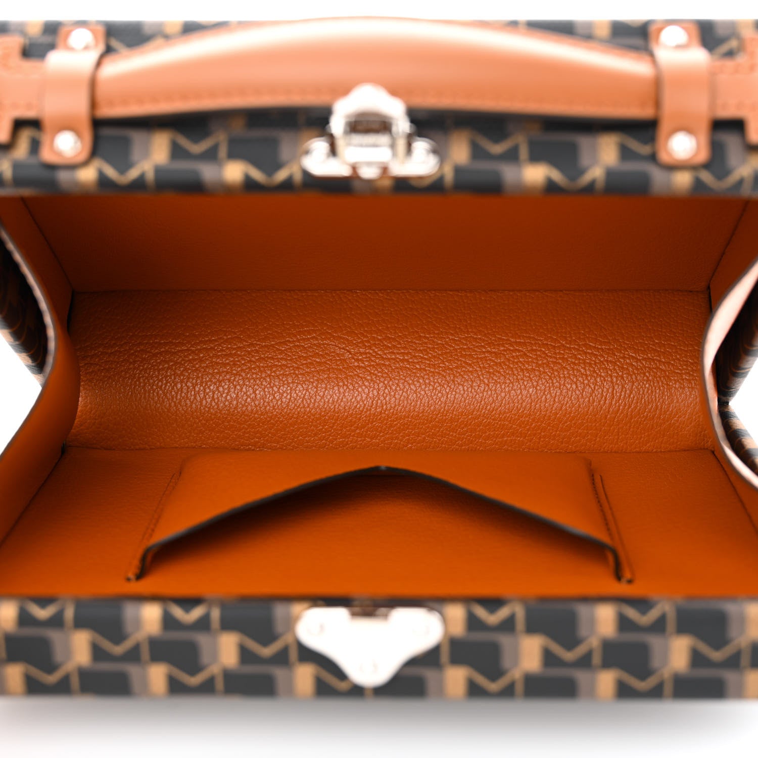 Moynat Toile 1920 Oh! Little Suitcase Carbon Bronze Cognac 6 of 13