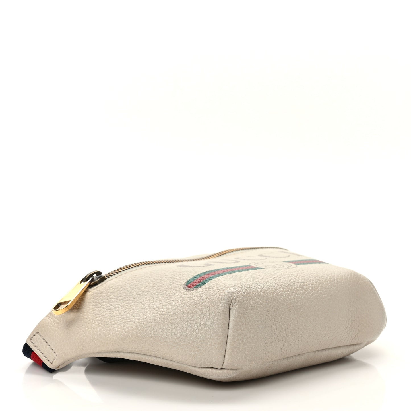 Grained Calfskin Small Logo Belt Bag White