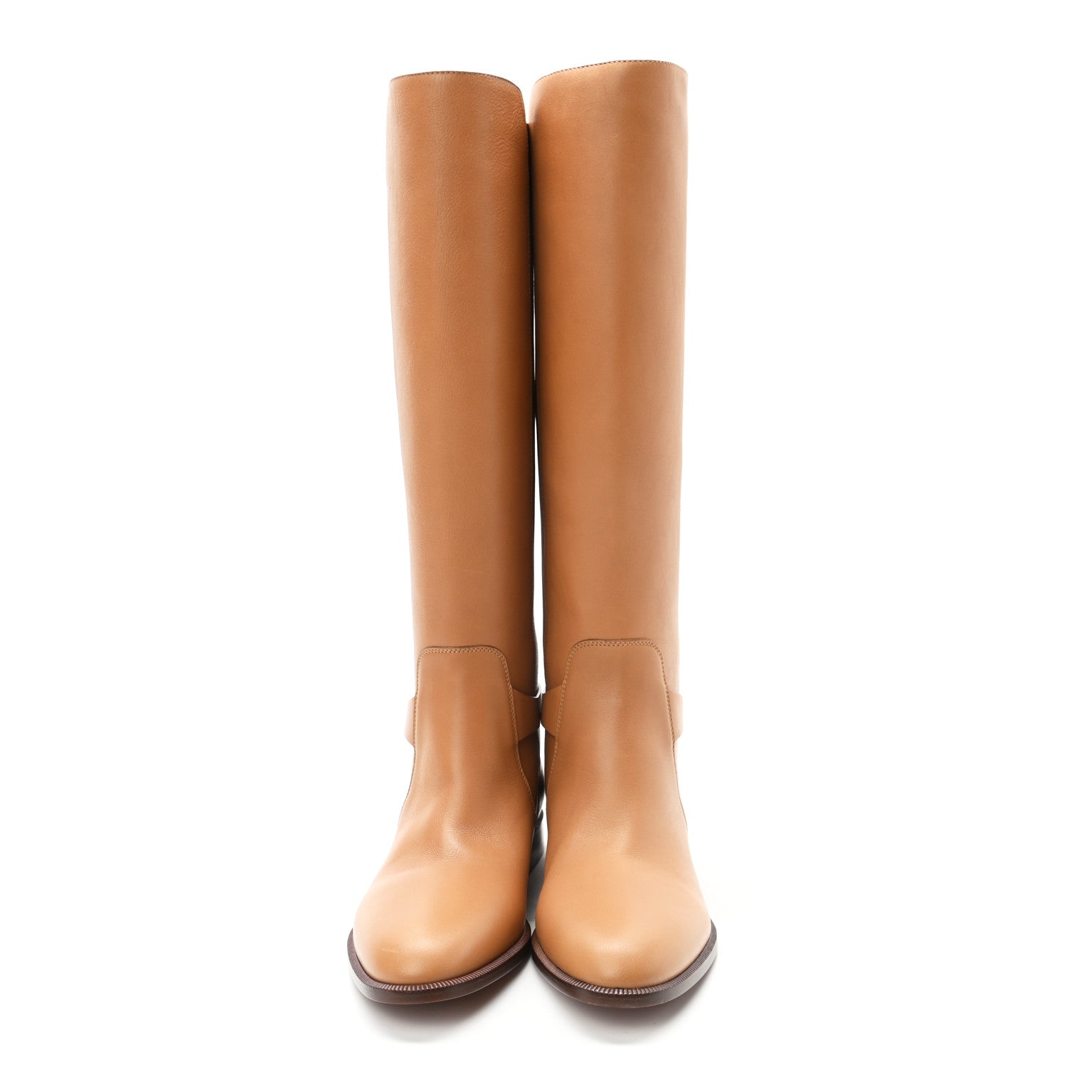 Christian Dior Soft Calfskin Empreinte High Boot 39.5 Ochre Brown 2 of 9
