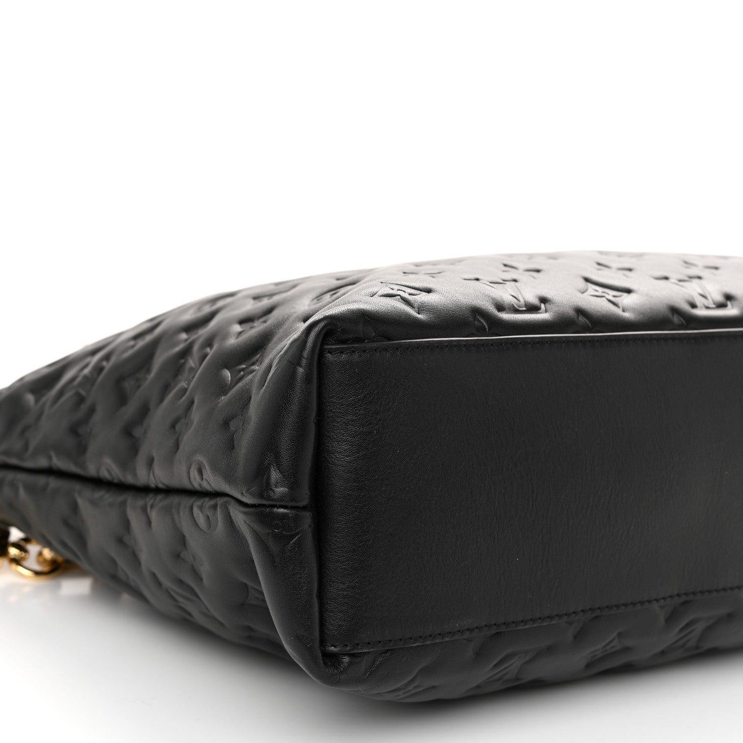 Louis Vuitton Lambskin Embossed Monogram Coussin Hobo MM Black 9 of 10