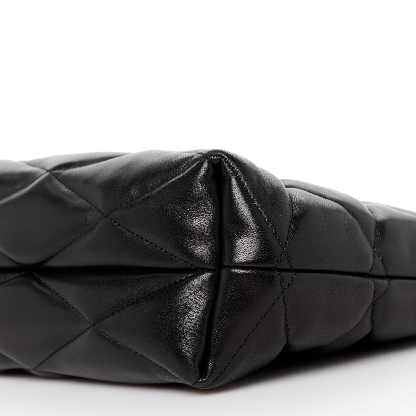 Lambskin Monogram Medium Sade Puffer Pouch Black