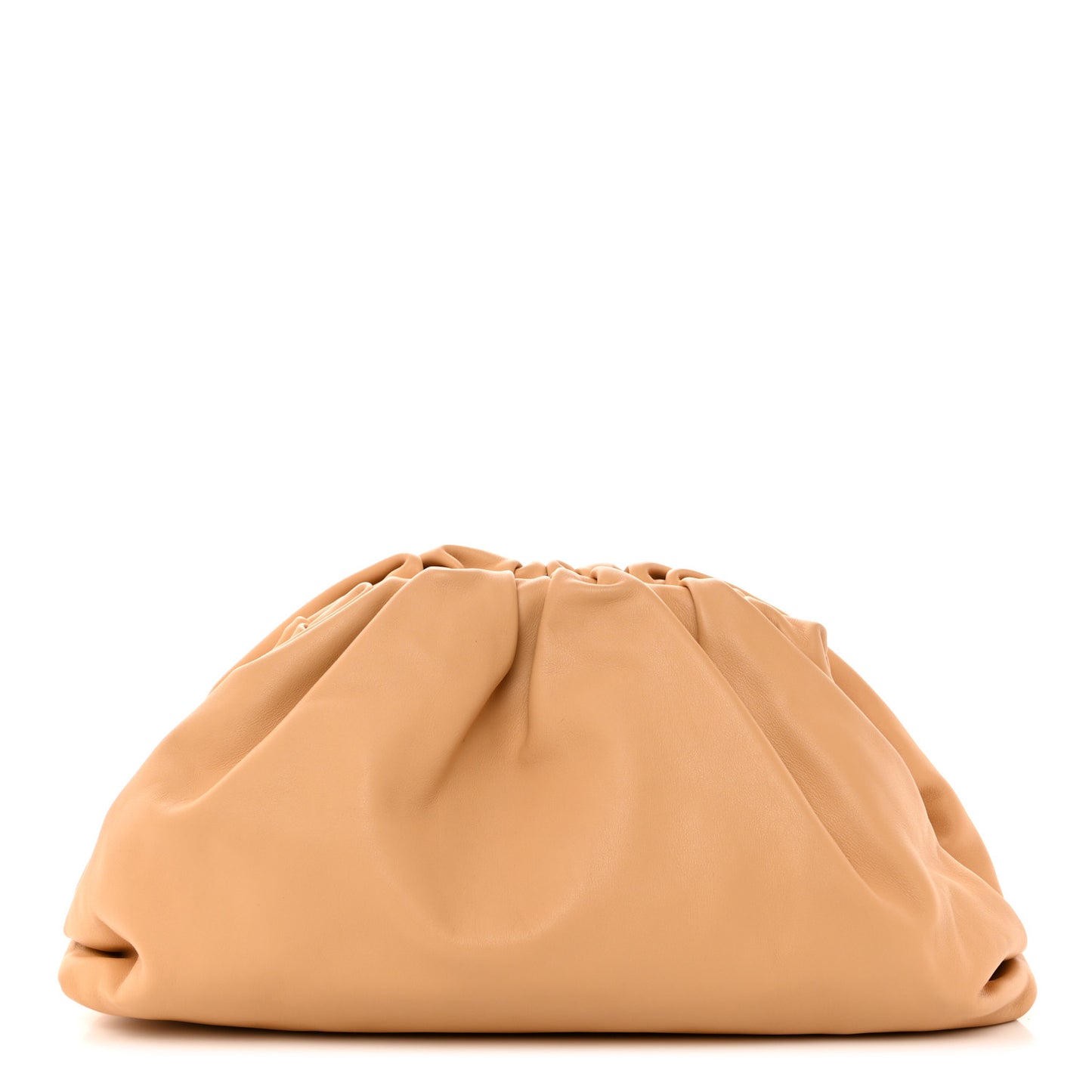 Smooth Butter Calf The Pouch Oversized Clutch Almond