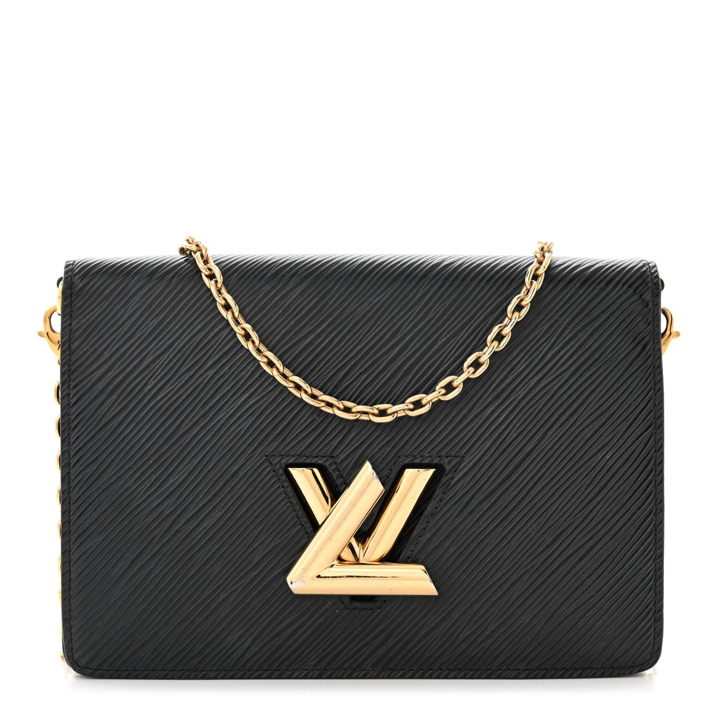 Epi Twist Belt Chain Wallet Black