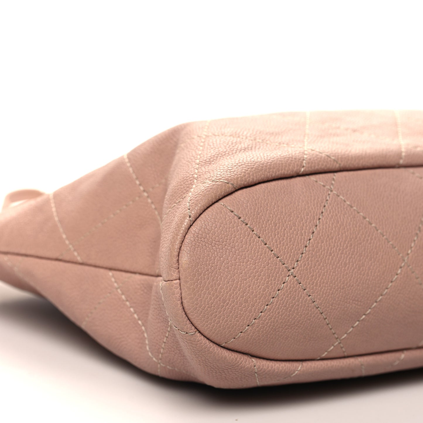 Caviar Quilted Shopping Tote Pink