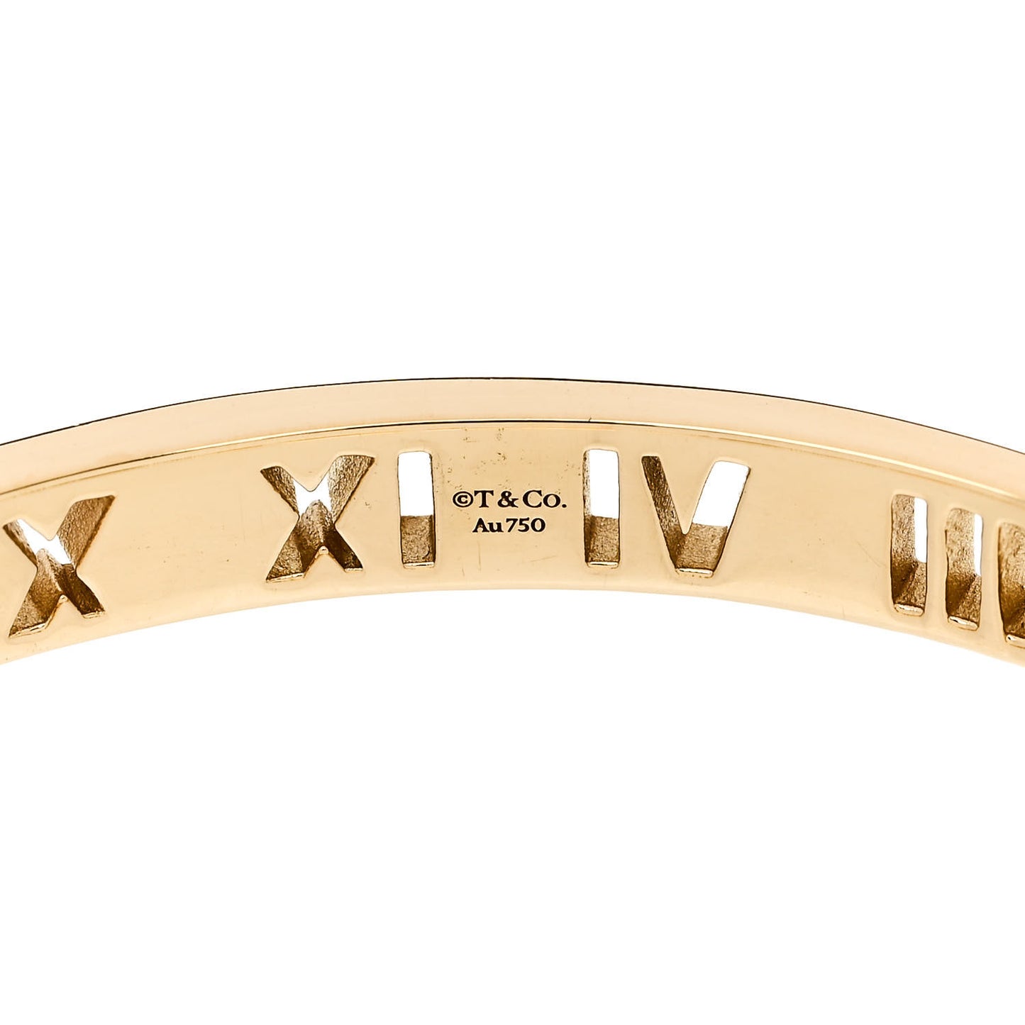 18K Yellow Gold Ruby Atlas Pierced Hinged Bangle Bracelet