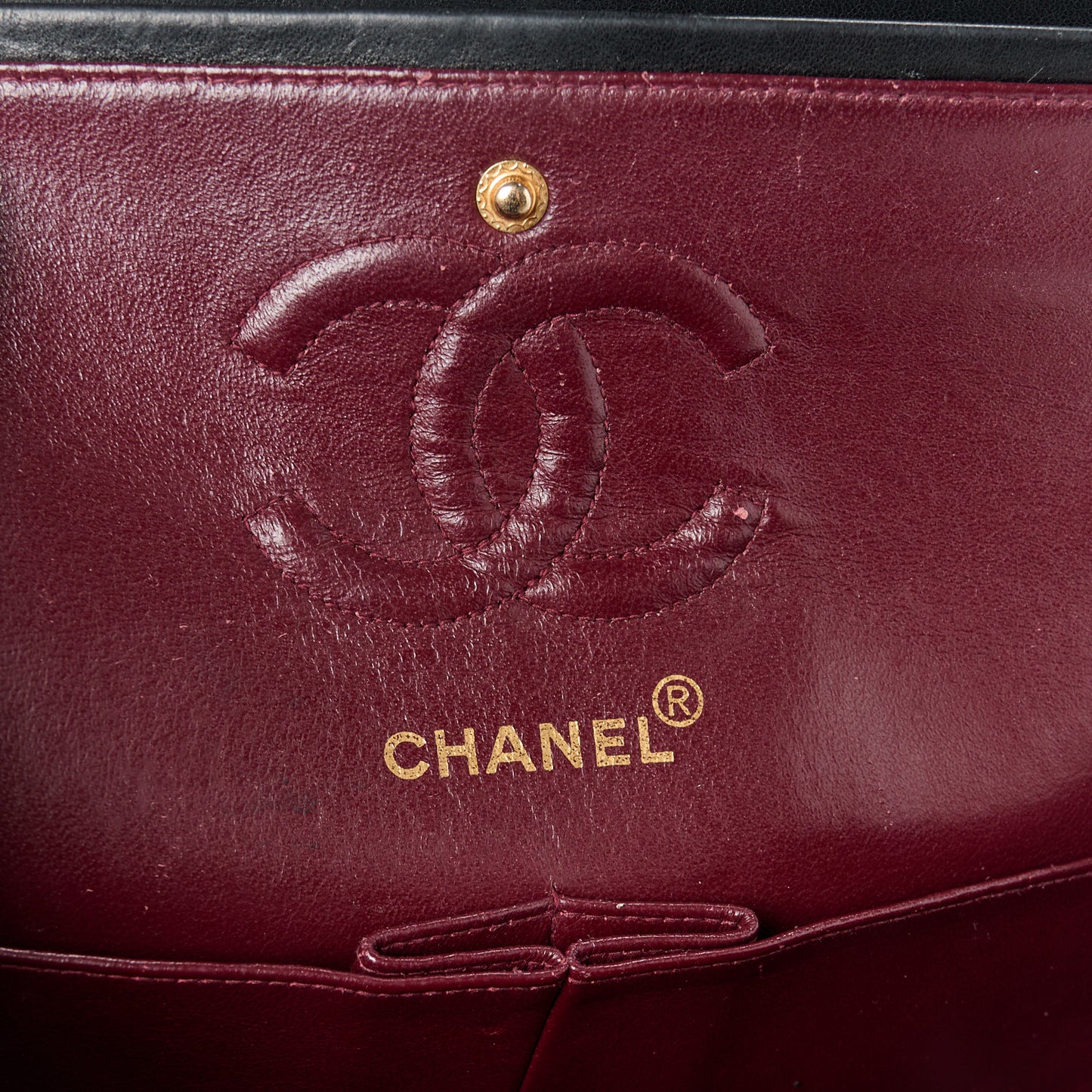 Lambskin Quilted Small Double Flap Black